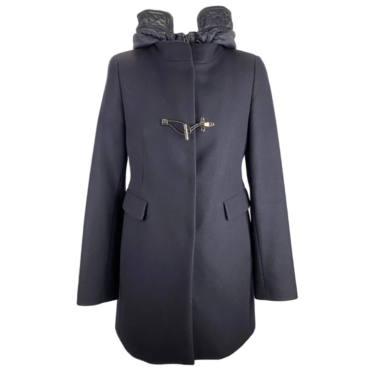 Fay £1277 Navy Wool Toggle Coat XS/S