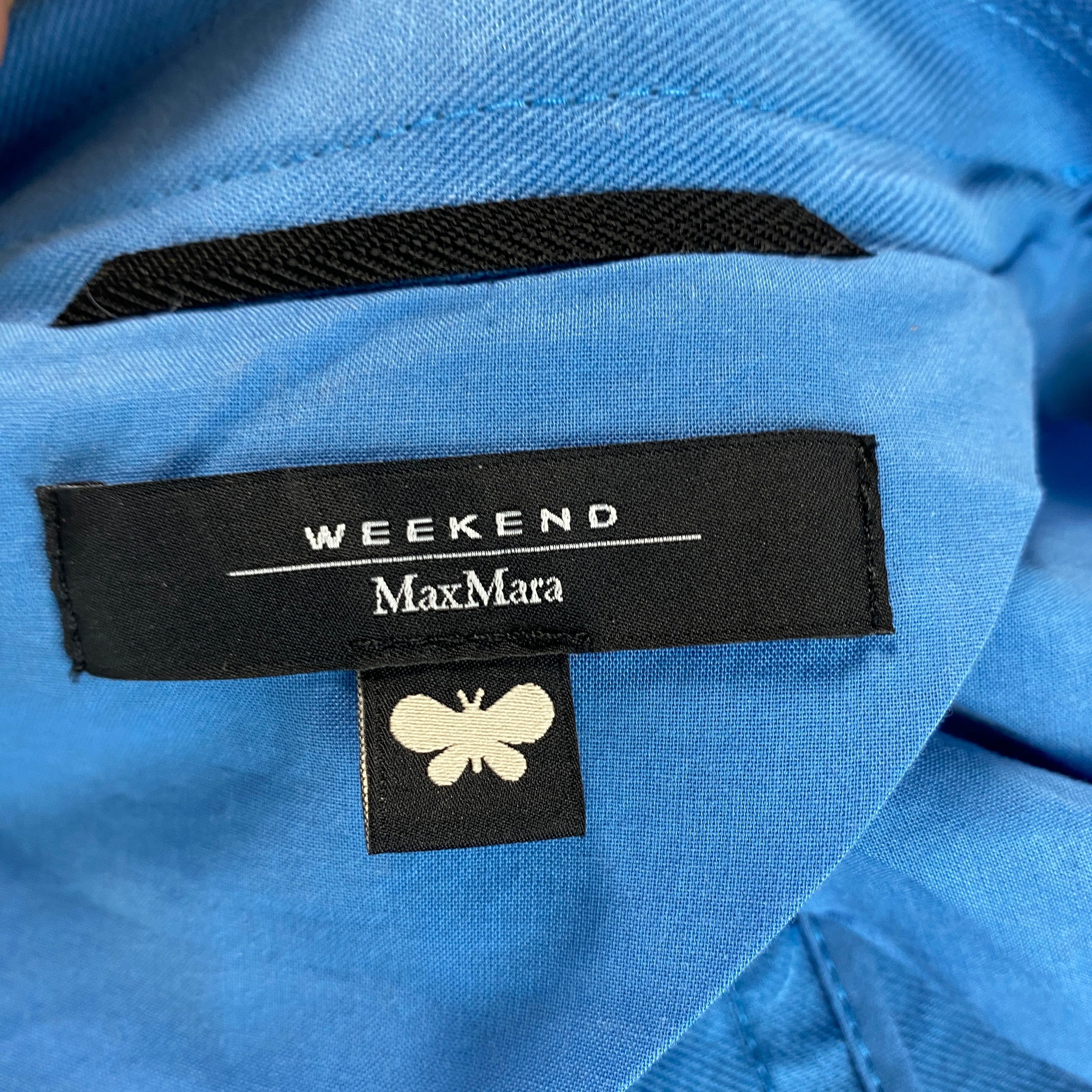 Weekend Max Mara Cornflower Linen & Cotton Jacket M