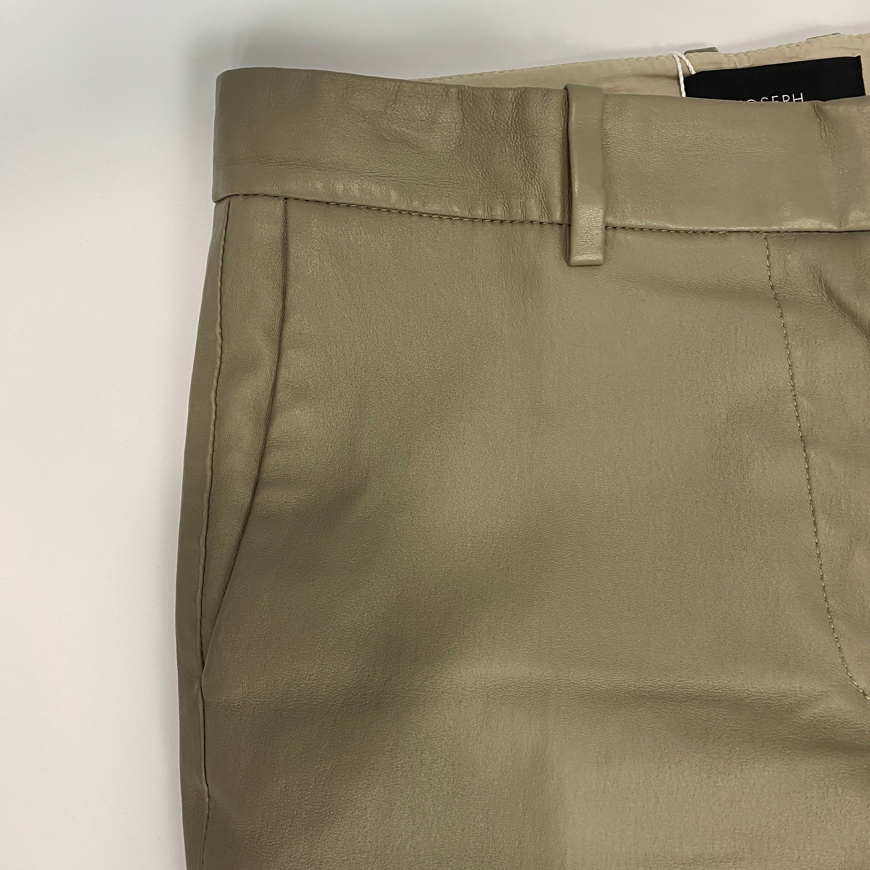 Joseph £1075 Sage Stretch Leather Coleman Pants S