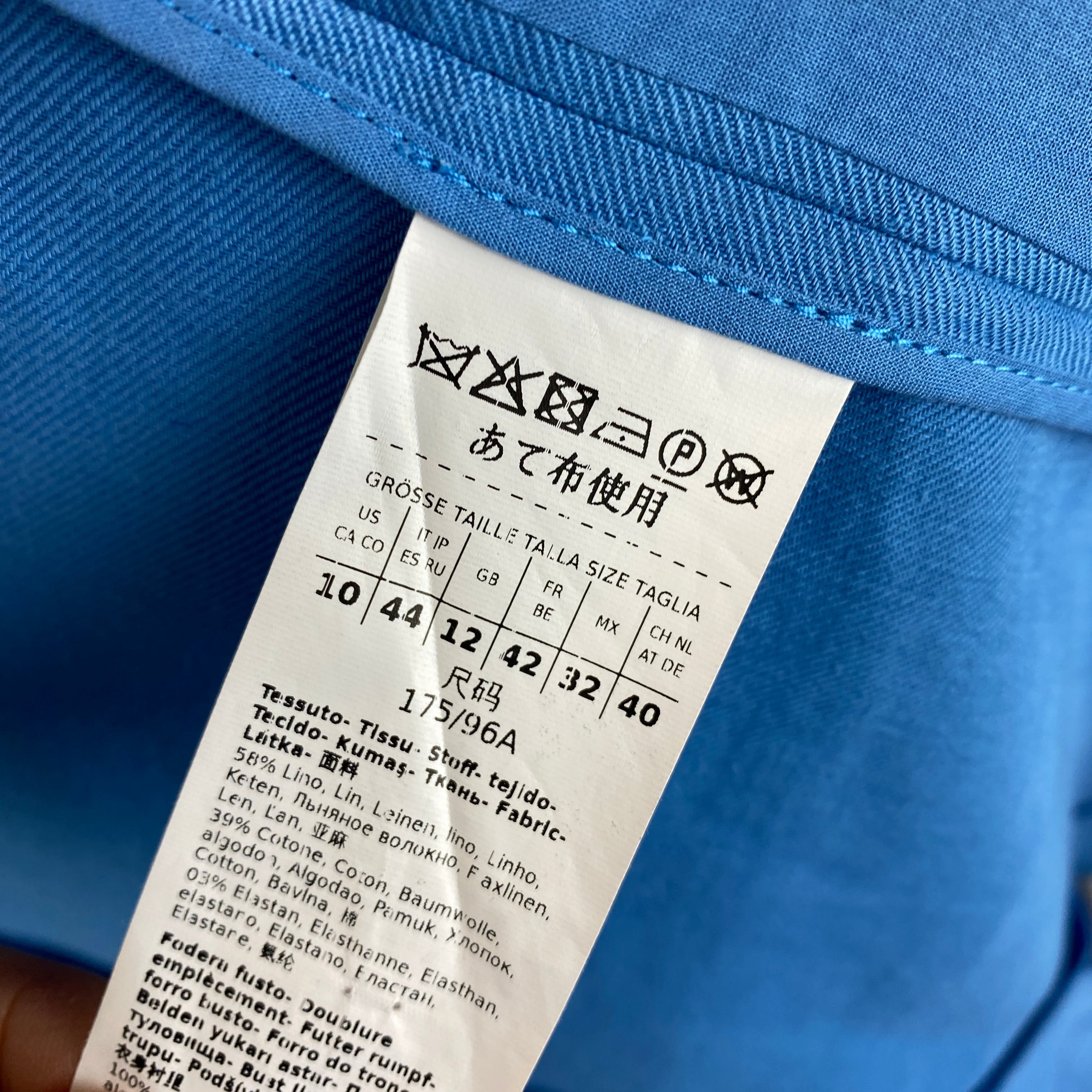 Weekend Max Mara Cornflower Linen & Cotton Jacket M