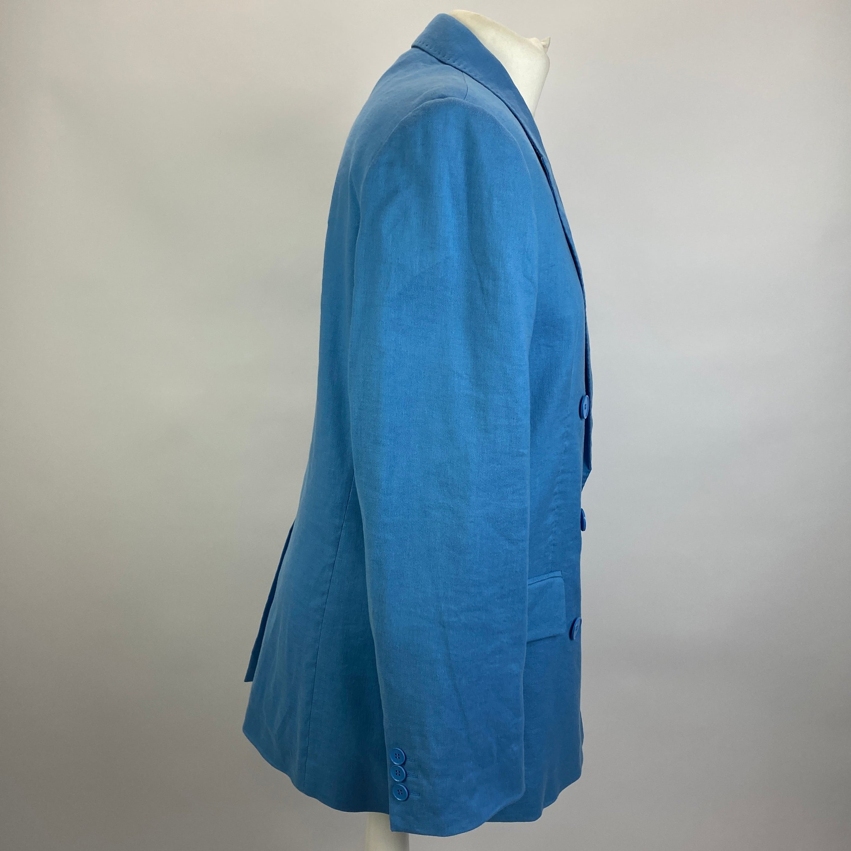Weekend Max Mara Cornflower Linen & Cotton Jacket M