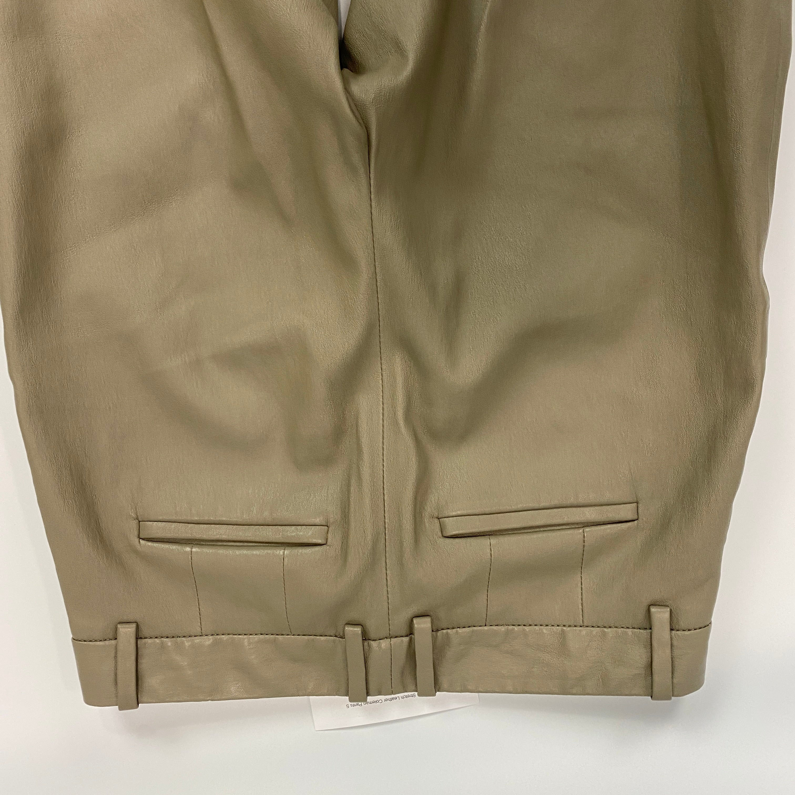 Joseph £1075 Sage Stretch Leather Coleman Pants S