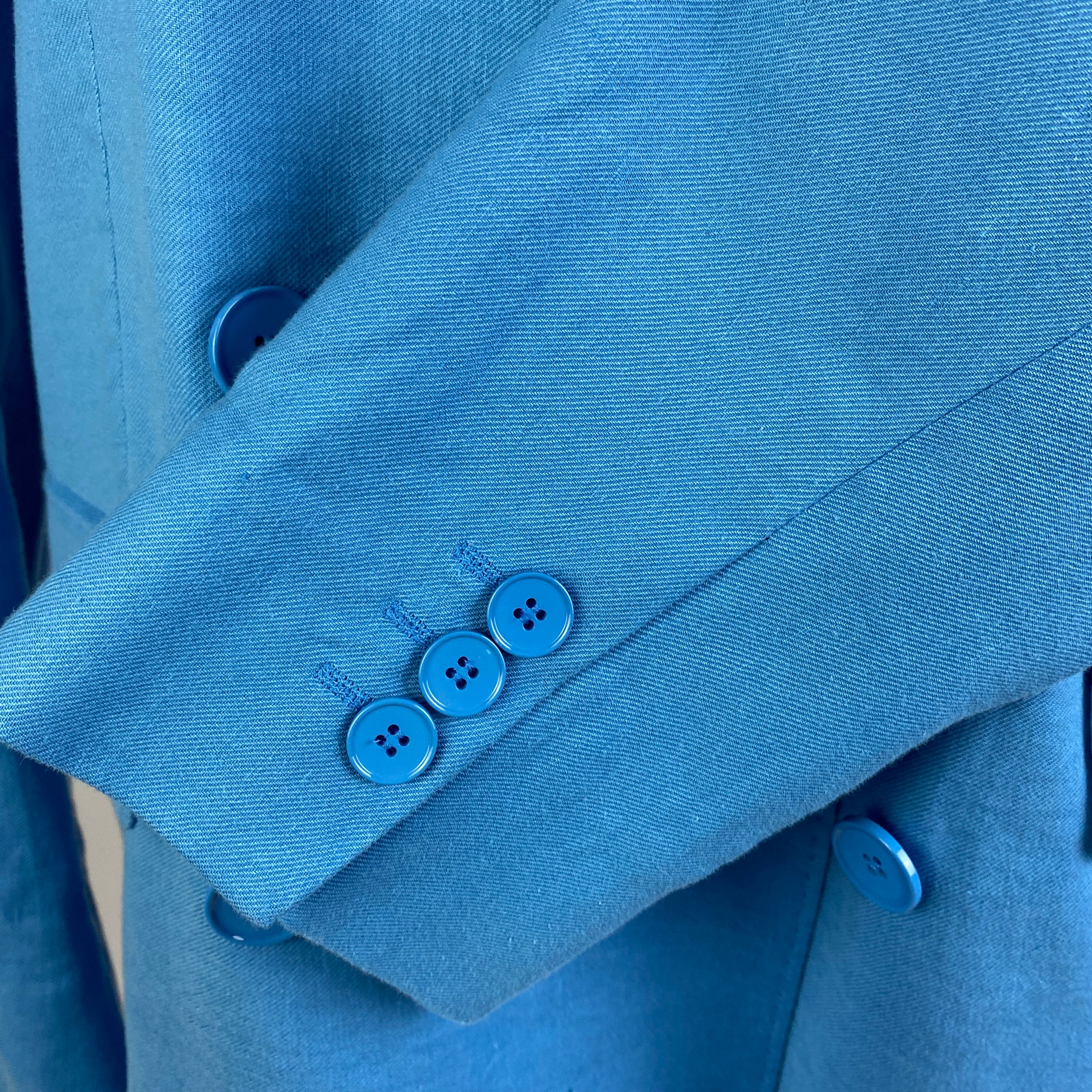 Weekend Max Mara Cornflower Linen & Cotton Jacket M