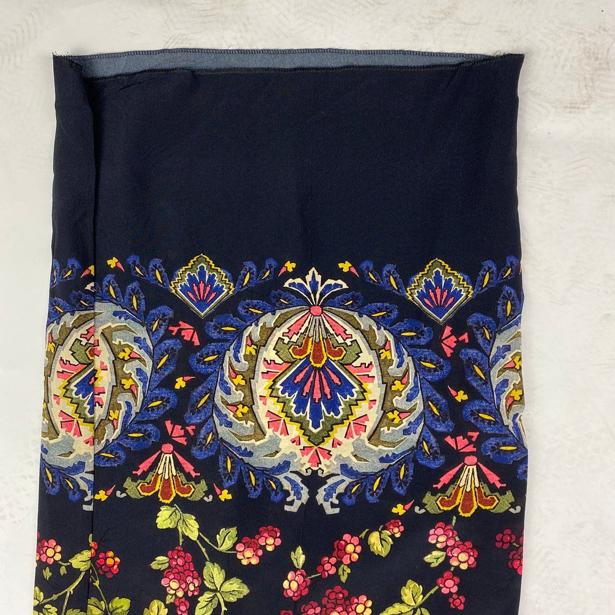 Etro New £890 Black Berry Print Silk Palazzo Pants L