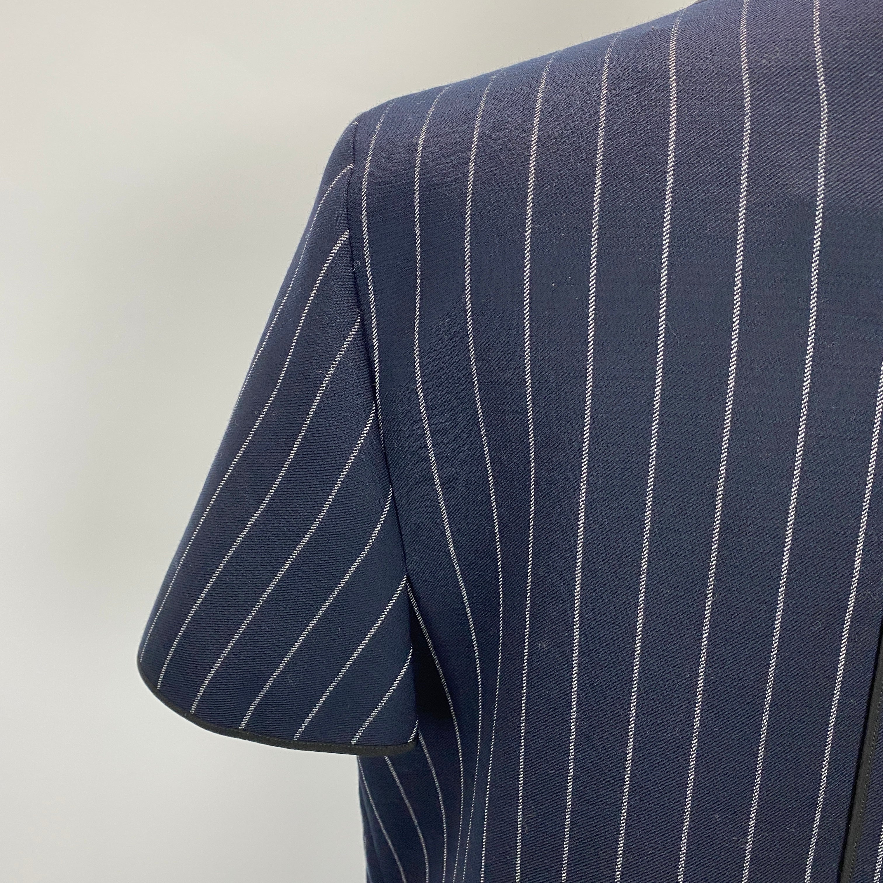 Victoria Beckham Navy Pinstripe Shift Dress M