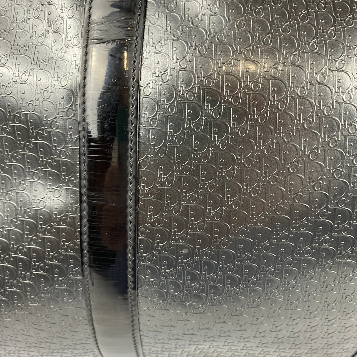 Christian Dior Vintage 2001 Black Logo Leather Boston Bag