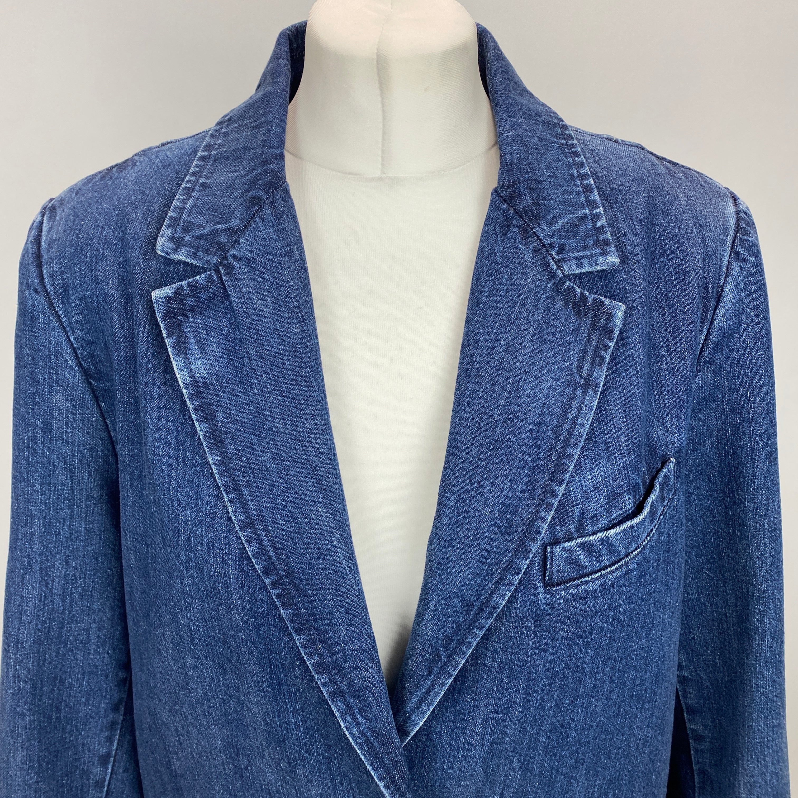 J Brand New £495 Blue Denim Haisley Blazer M