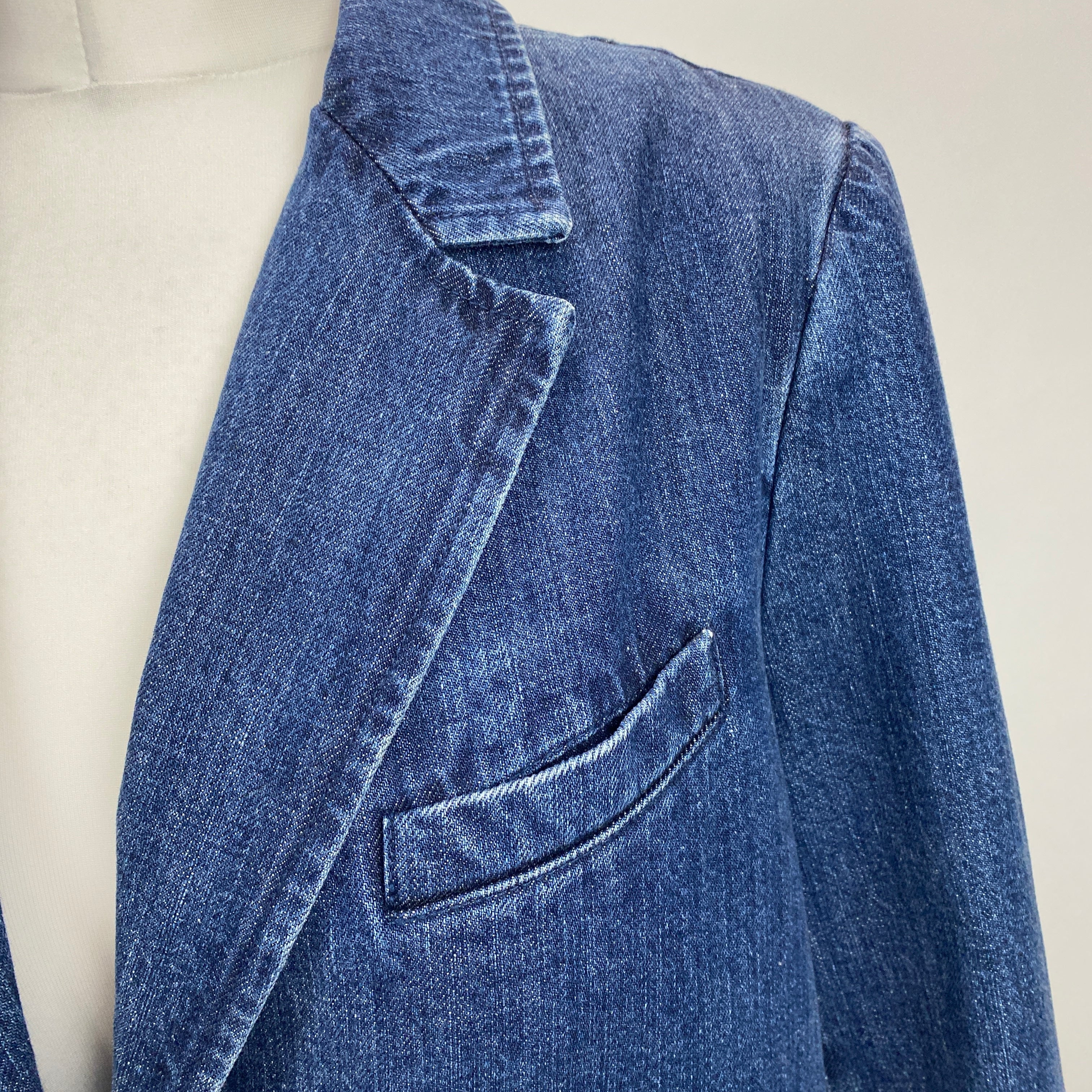 J Brand New £495 Blue Denim Haisley Blazer M