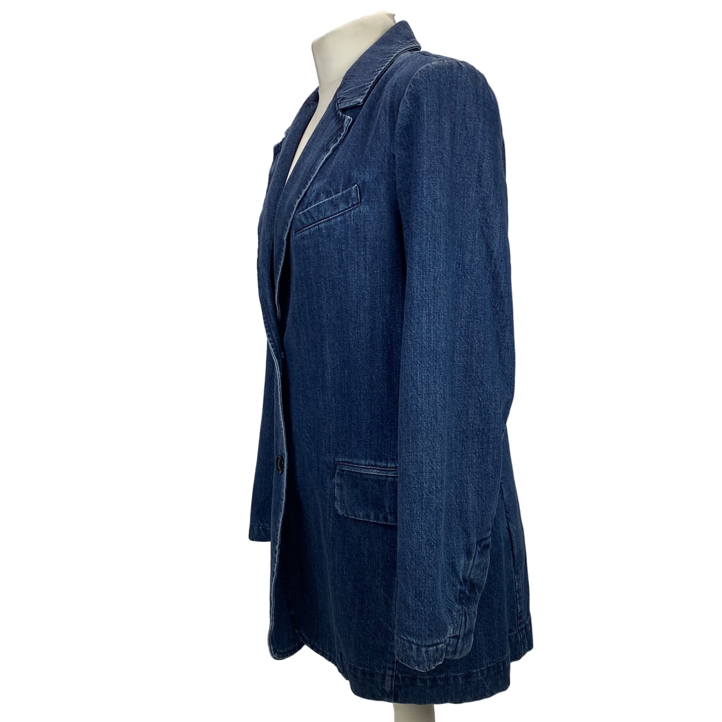 J Brand New £495 Blue Denim Haisley Blazer M