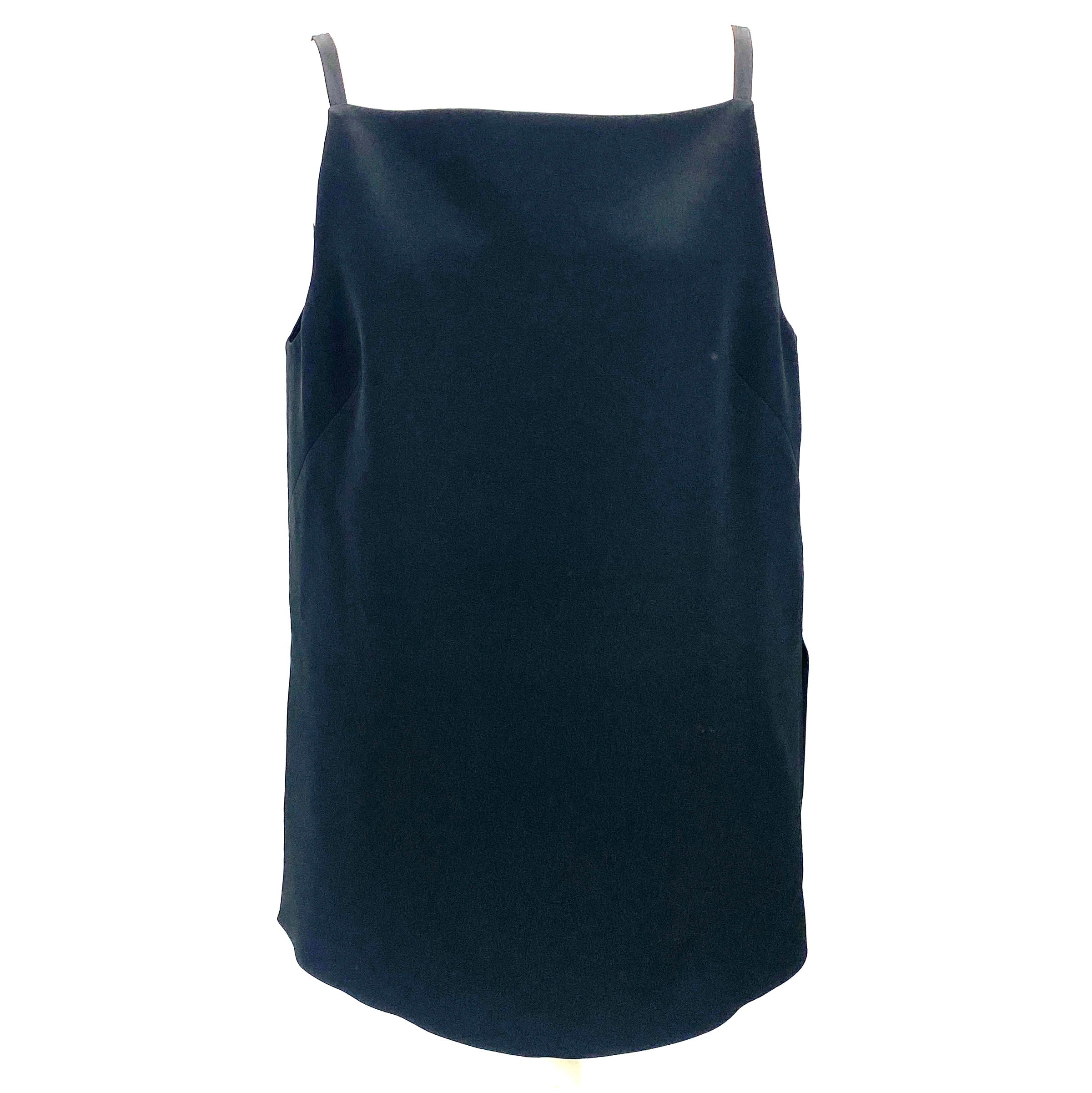 Raey Black Crepe De Chine Tabard Top L