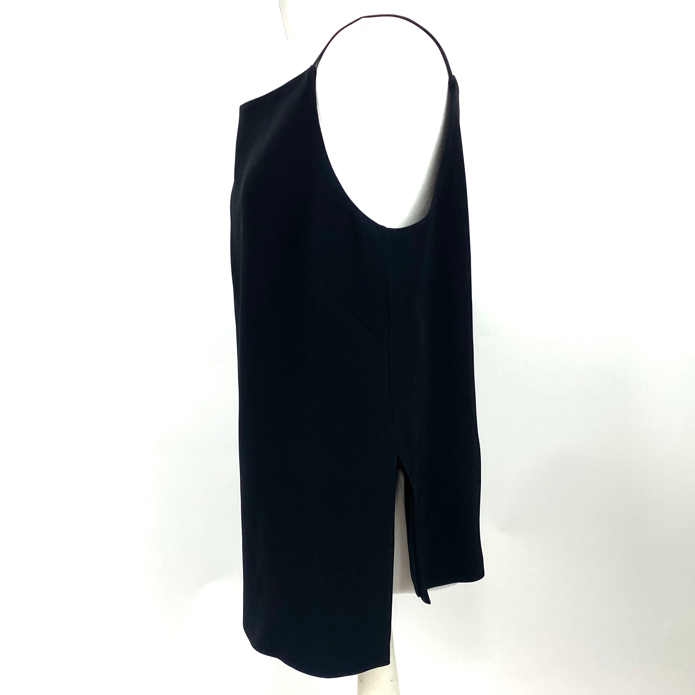 Raey Black Crepe De Chine Tabard Top L