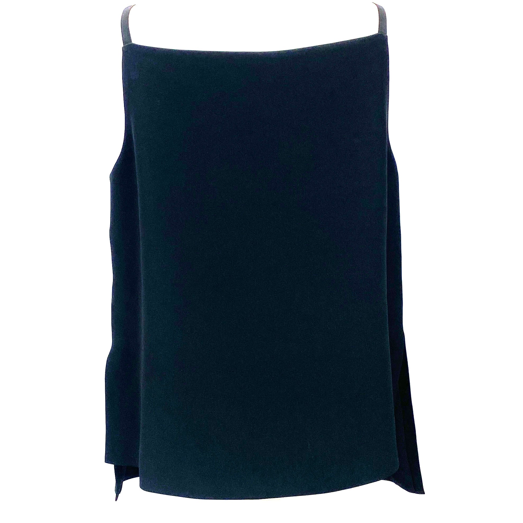 Raey Black Crepe De Chine Tabard Top L