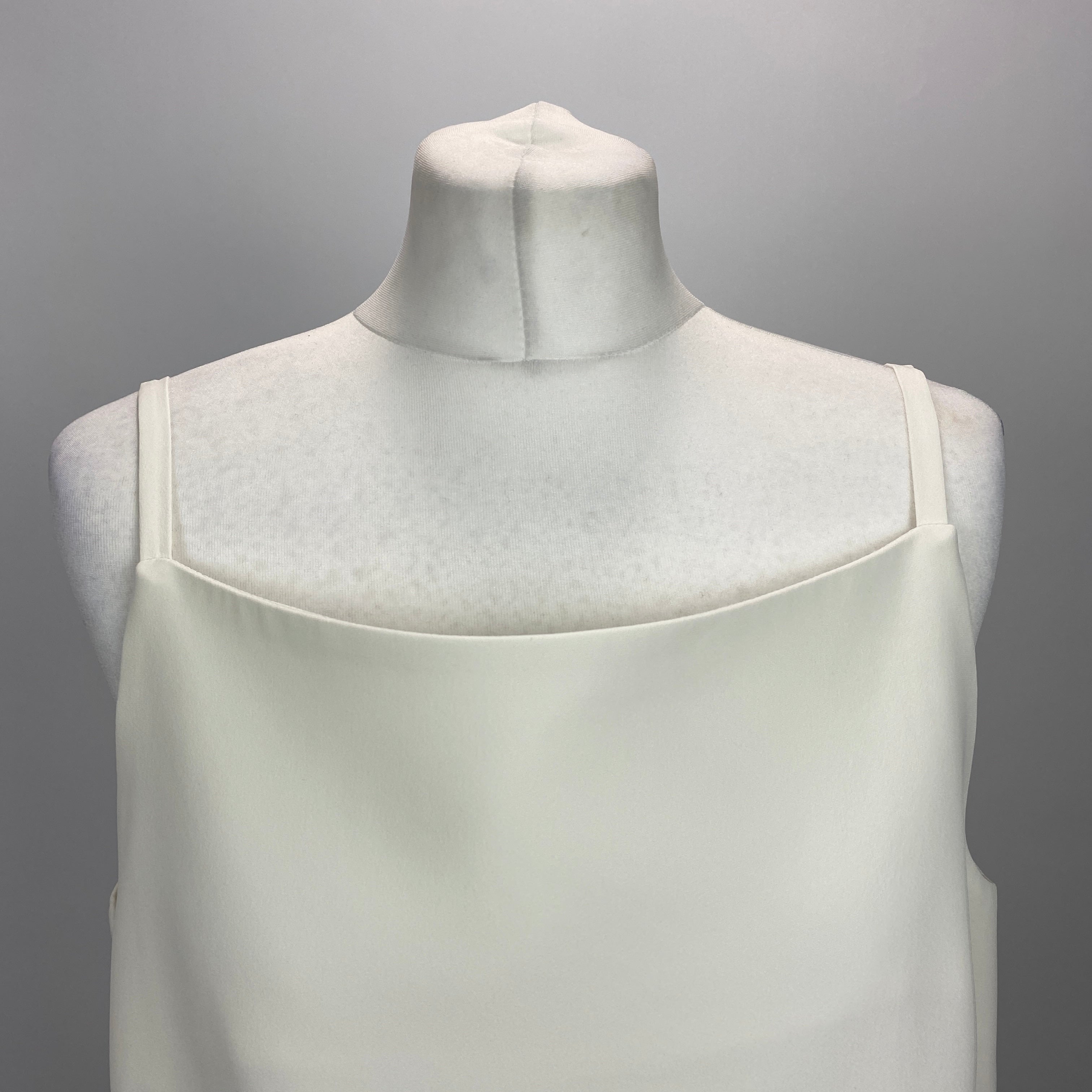 Raey Ivory Crepe De Chine Tabard Top L