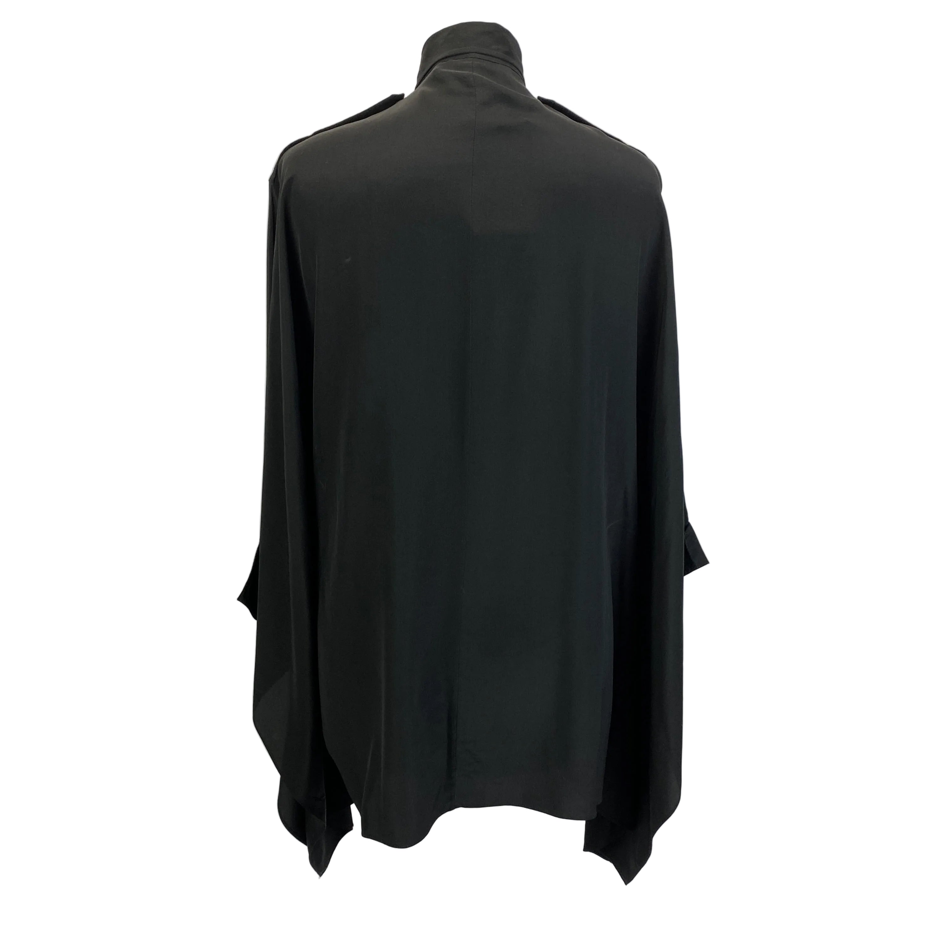 Ralph Lauren Black Silk Longline Safari Shirt XS/S/M/L