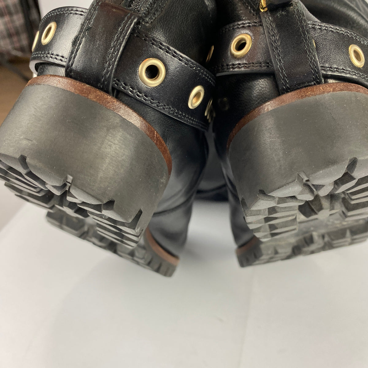 Sergio Rossi Black Over The Knee Biker Boots 39.5