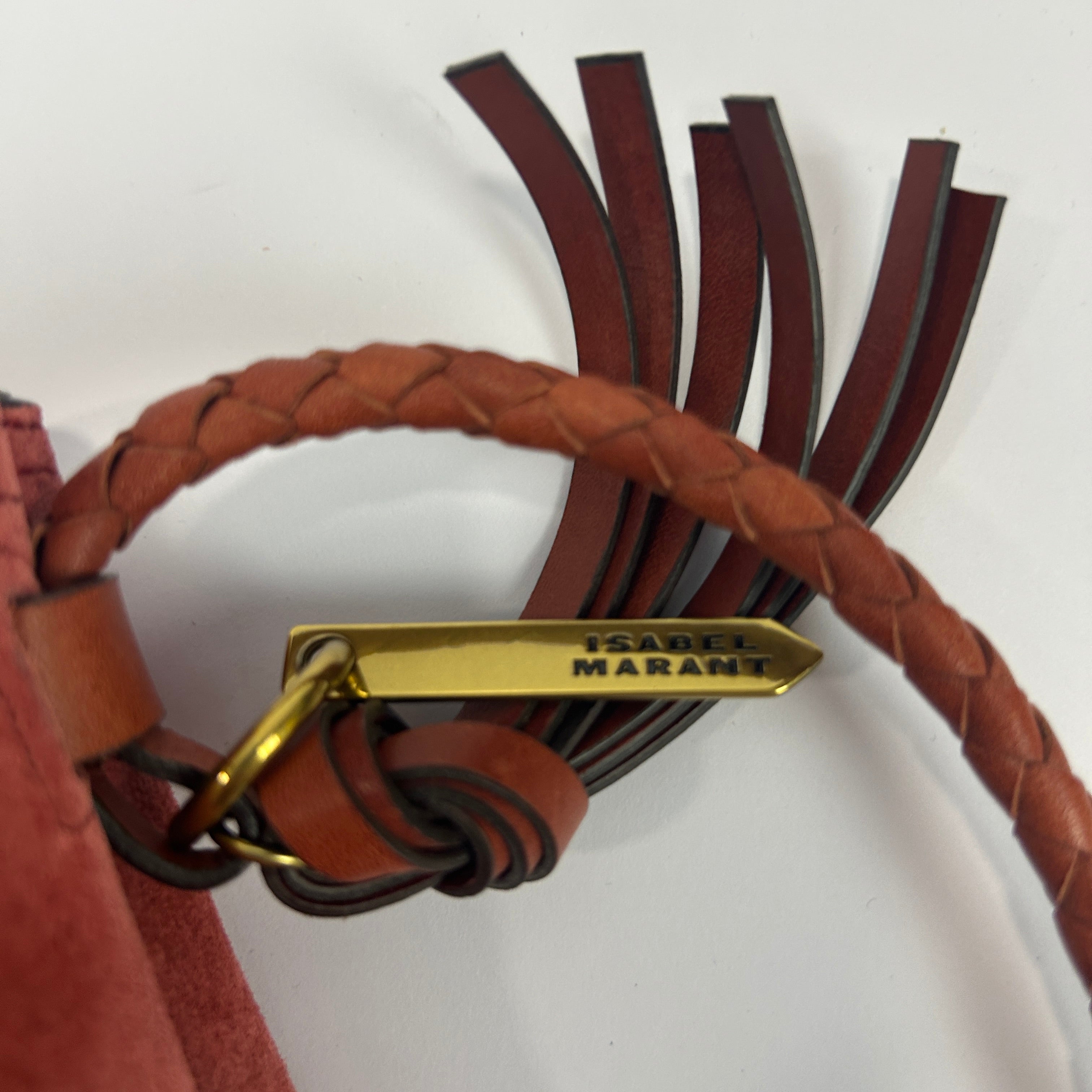 Isabel Marant £495 Rose Pink Suede Tyag Shoulderbag