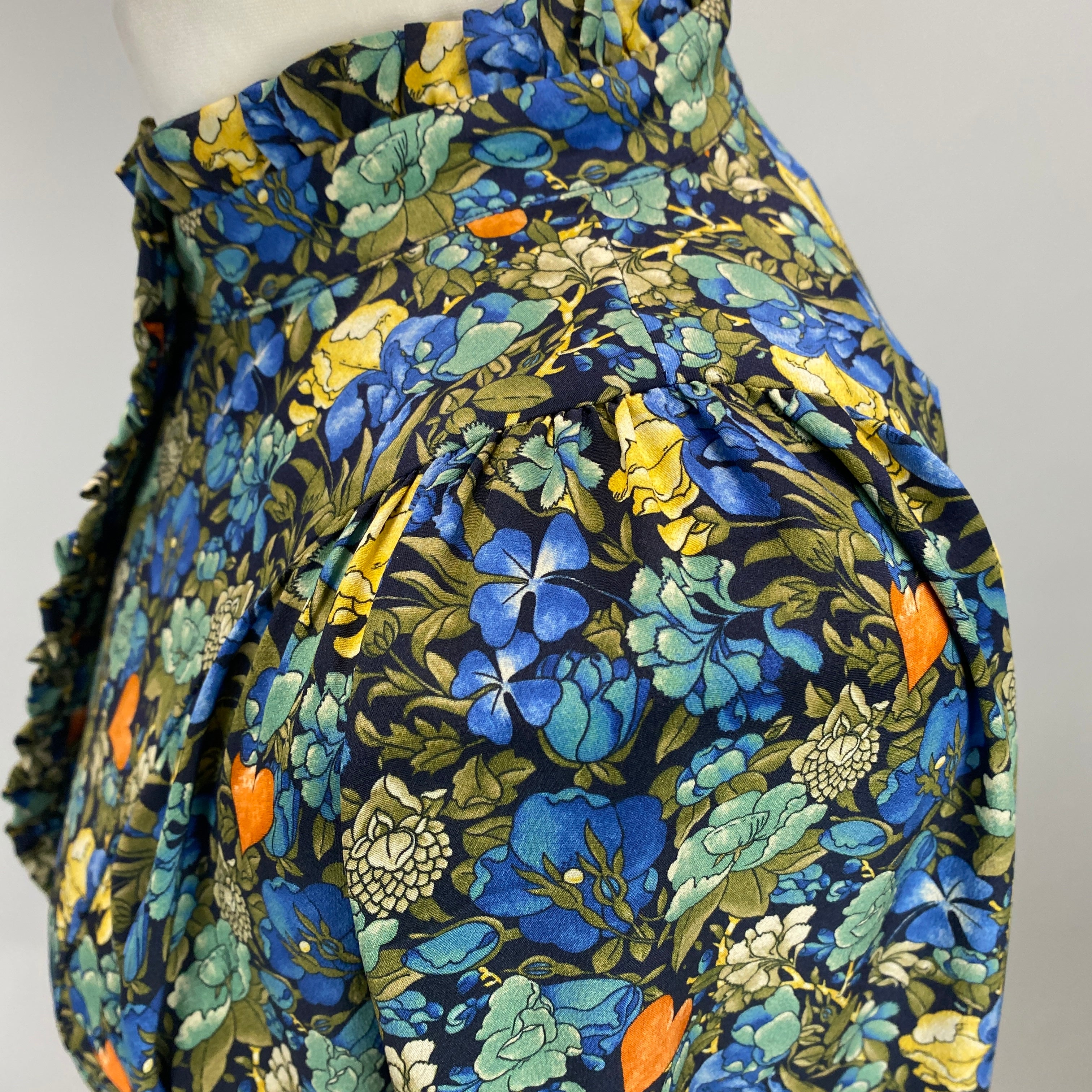 Weekend Max Mara Blue Floral Silk Maxi Dress L