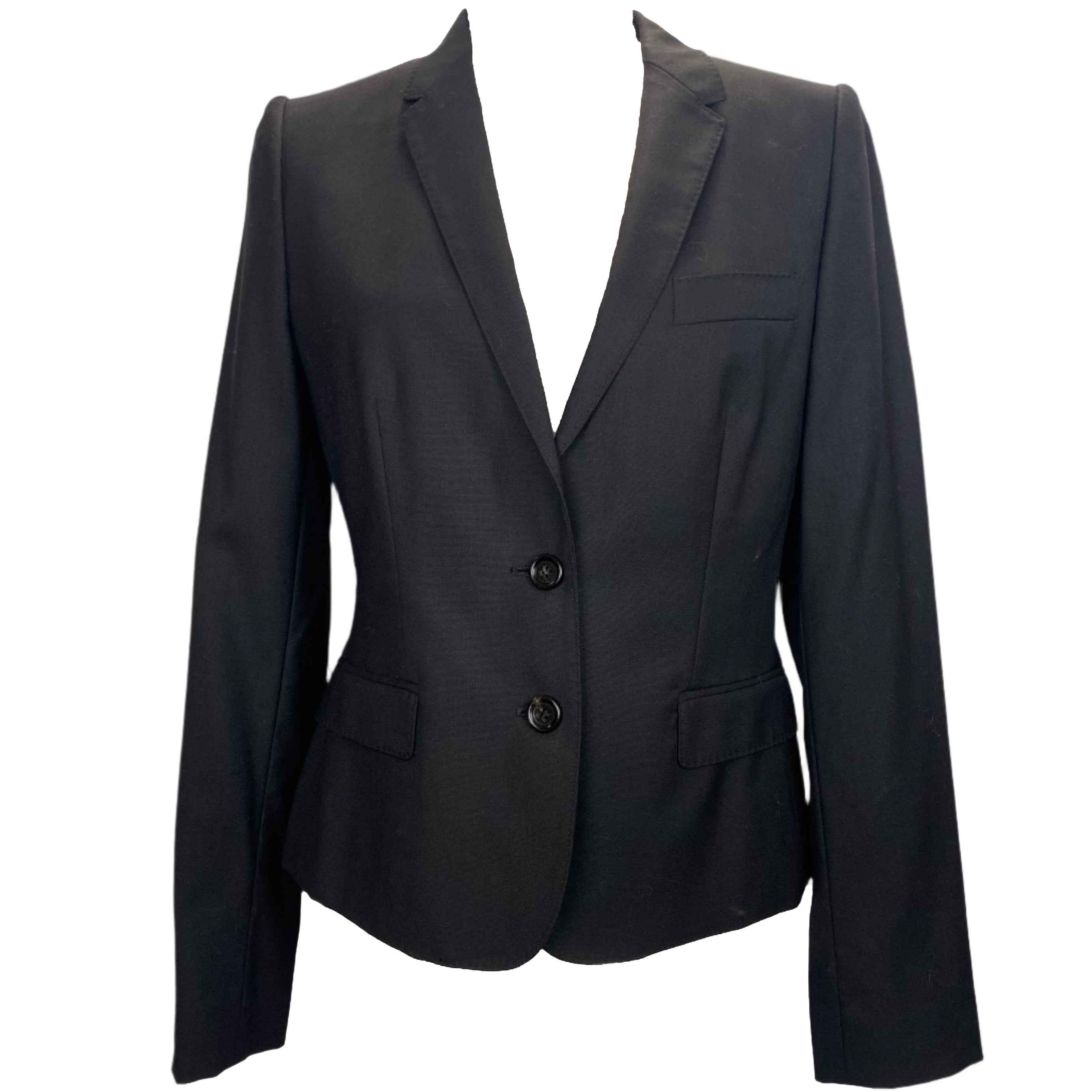 Dolce & Gabbana Black Stretch Wool Jacket S