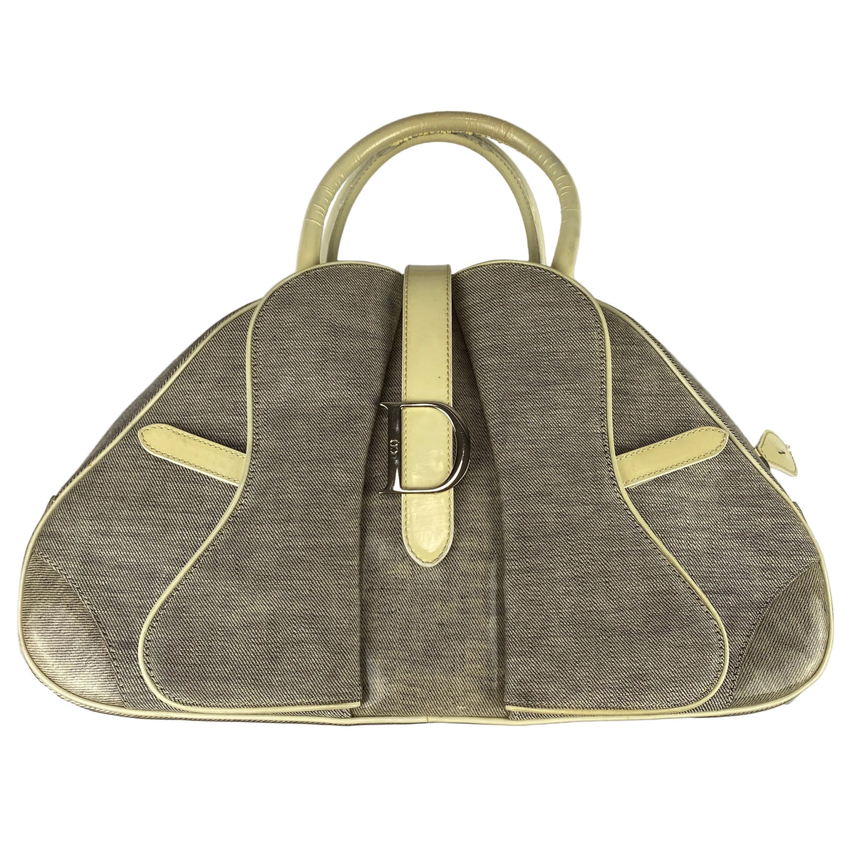 Christian Dior Vintage 2000 Galliano Double Saddle Bowler Bag