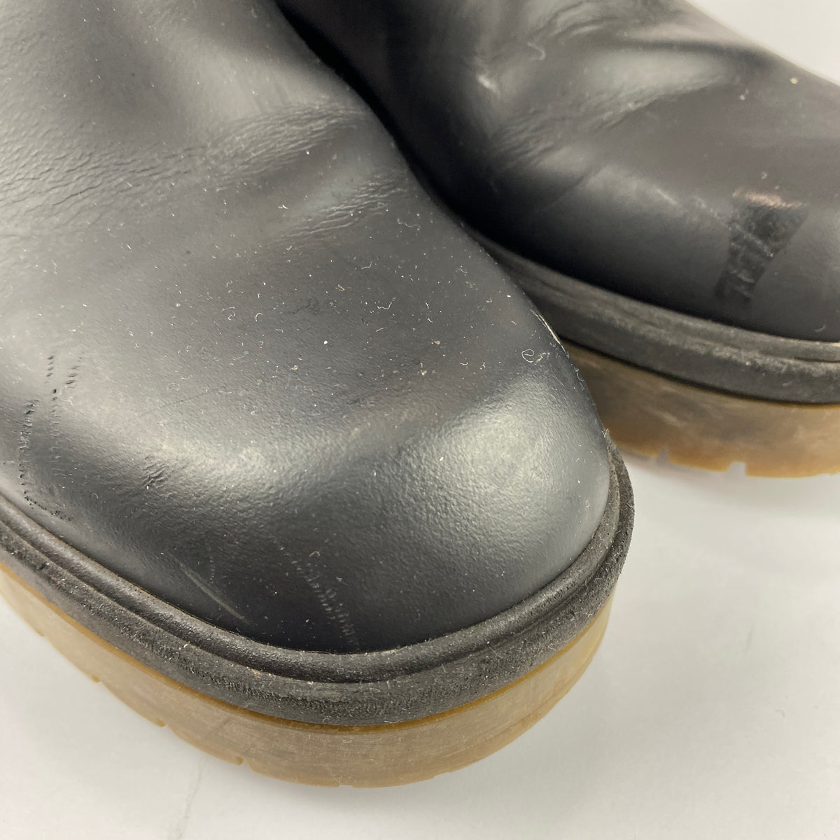 Russell & Bromley Black Waxed Leather Biker Boots 39