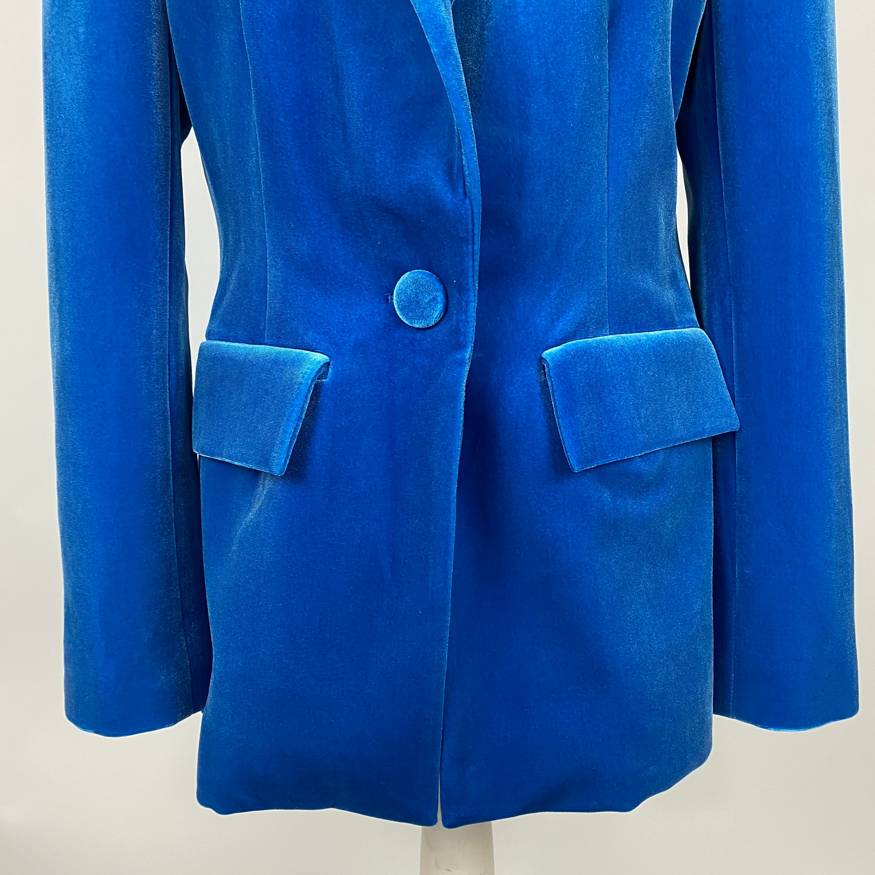 Alex Perry New £1800 Blue Velvet Jacket L