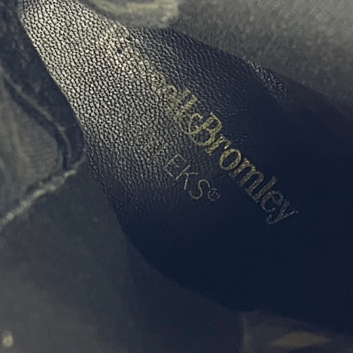 Russell & Bromley Black Waxed Leather Biker Boots 39