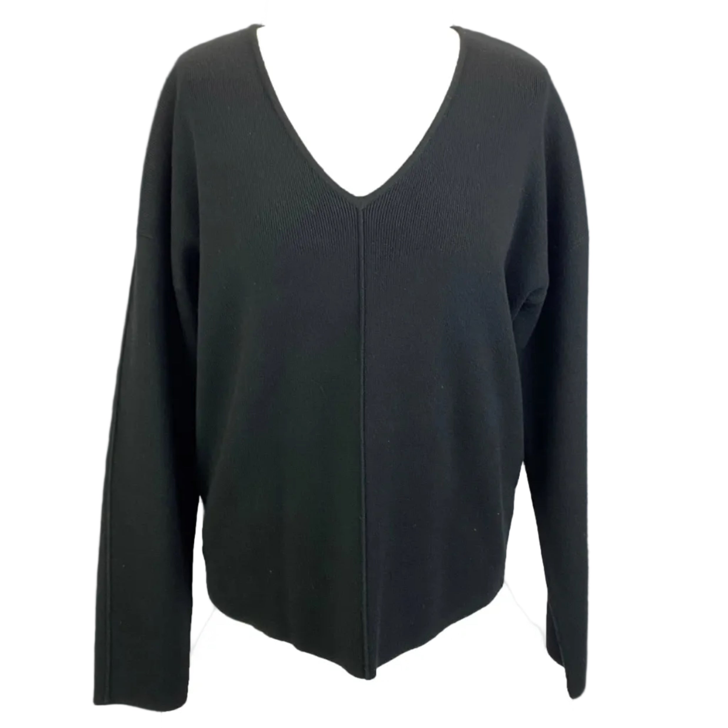 Rails New £215 Black Knit V Neck Sweater M