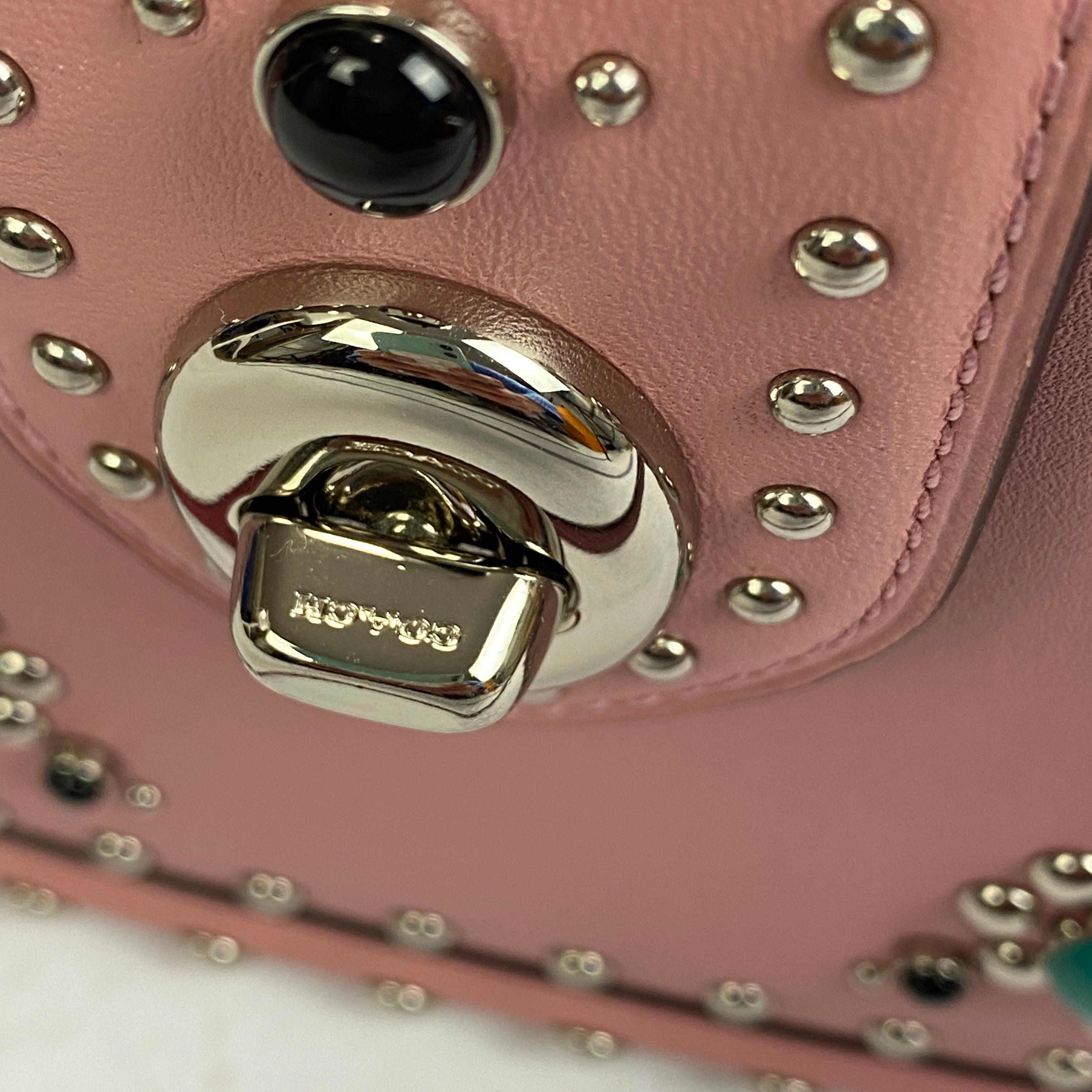 Coach £495 Pink Page Crossbody Bag with Western Rivets
