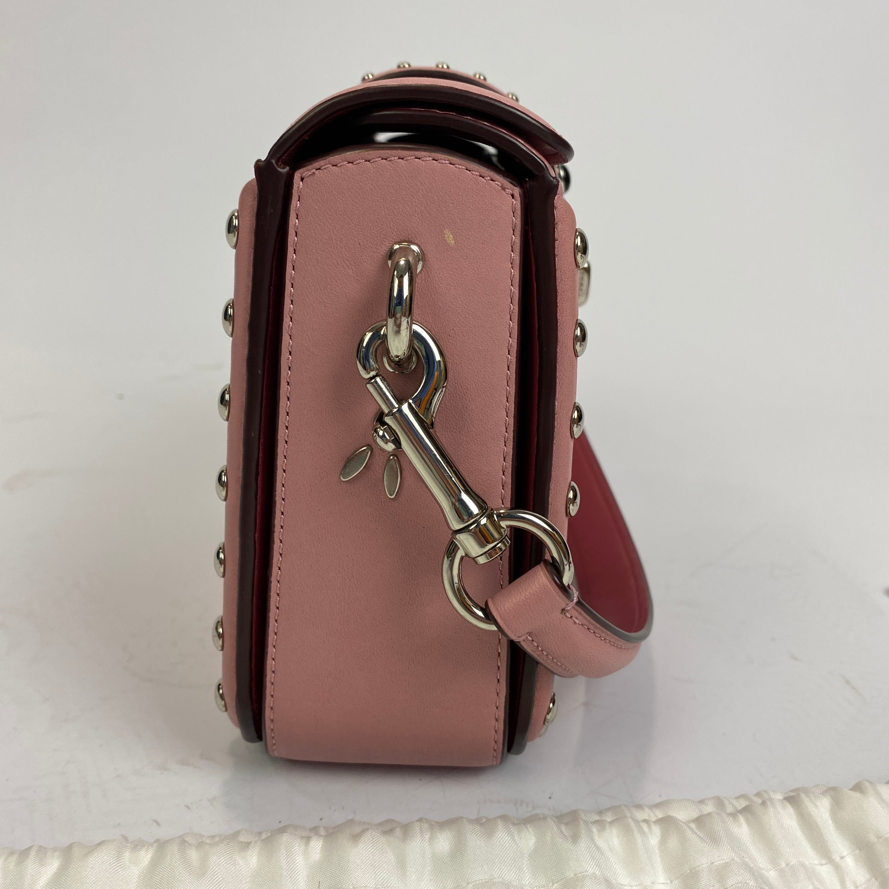 Coach £495 Pink Page Crossbody Bag with Western Rivets