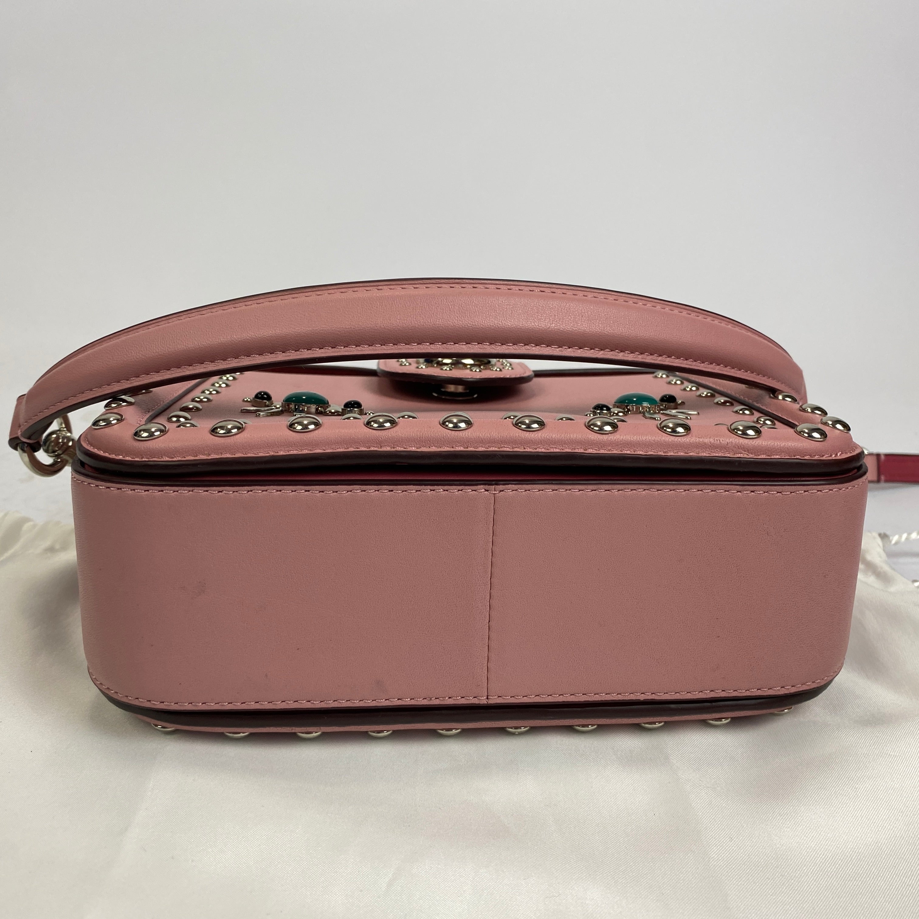 Coach £495 Pink Page Crossbody Bag with Western Rivets