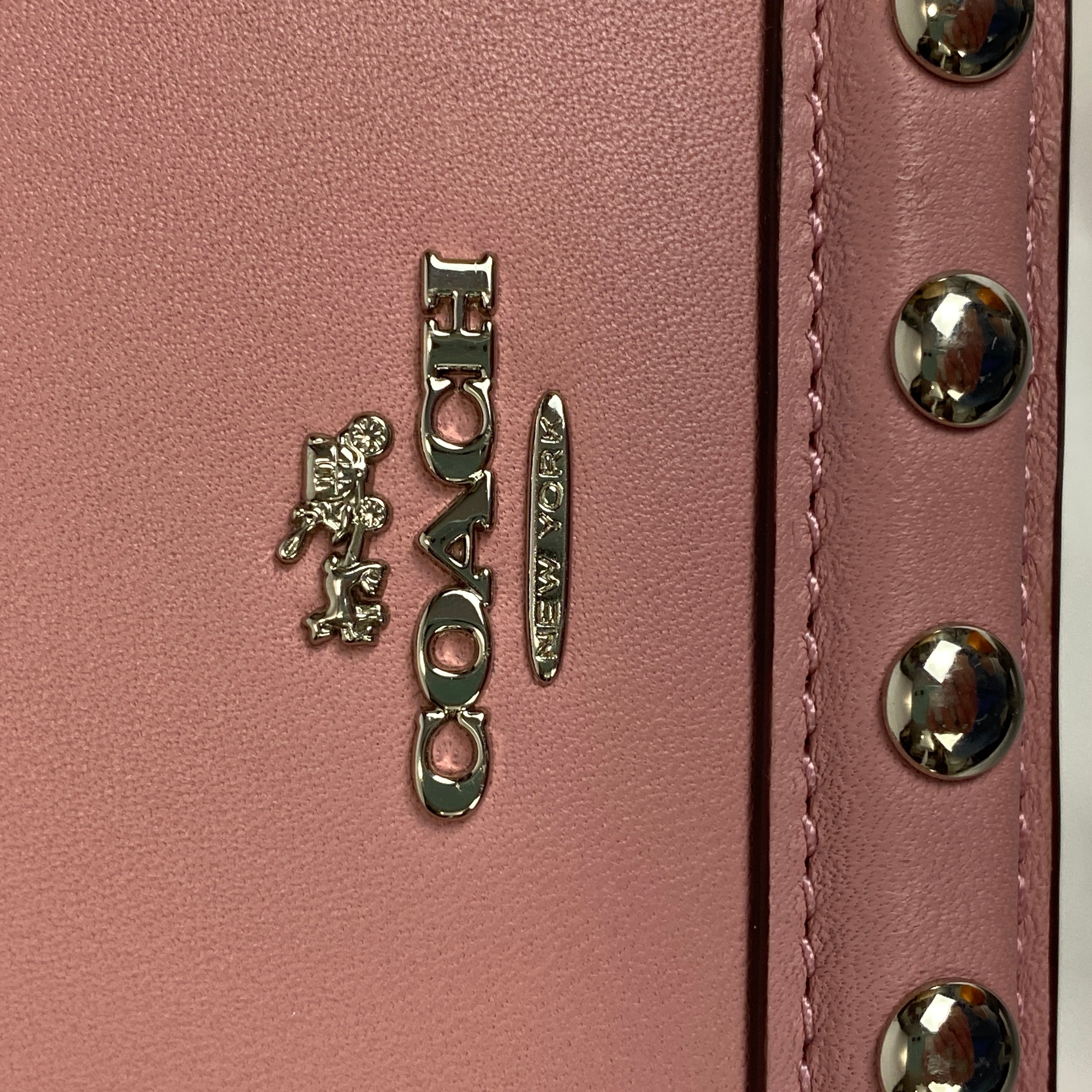 Coach £495 Pink Page Crossbody Bag with Western Rivets
