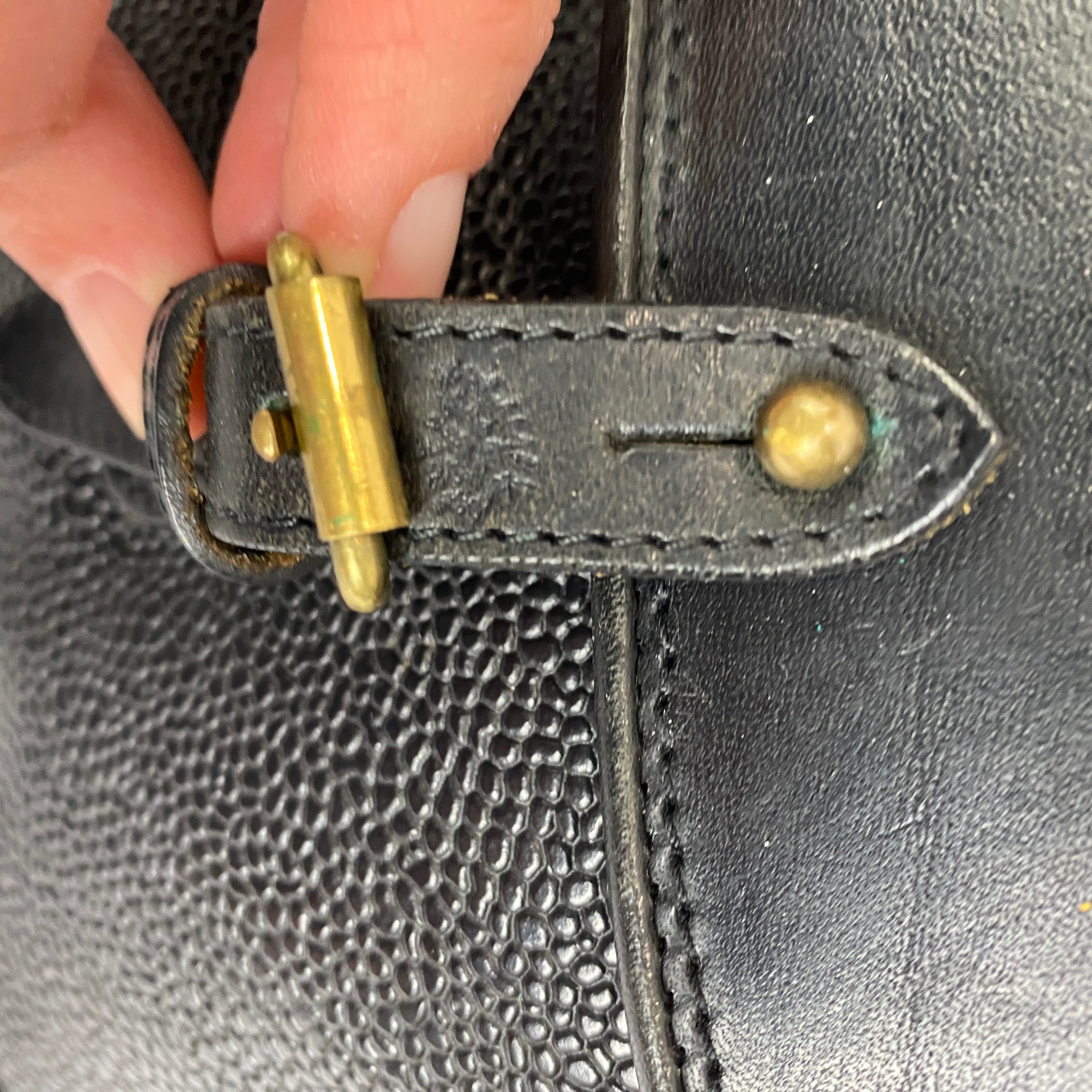 Mulberry Black Scotchgrain & Leather Binocular Bag