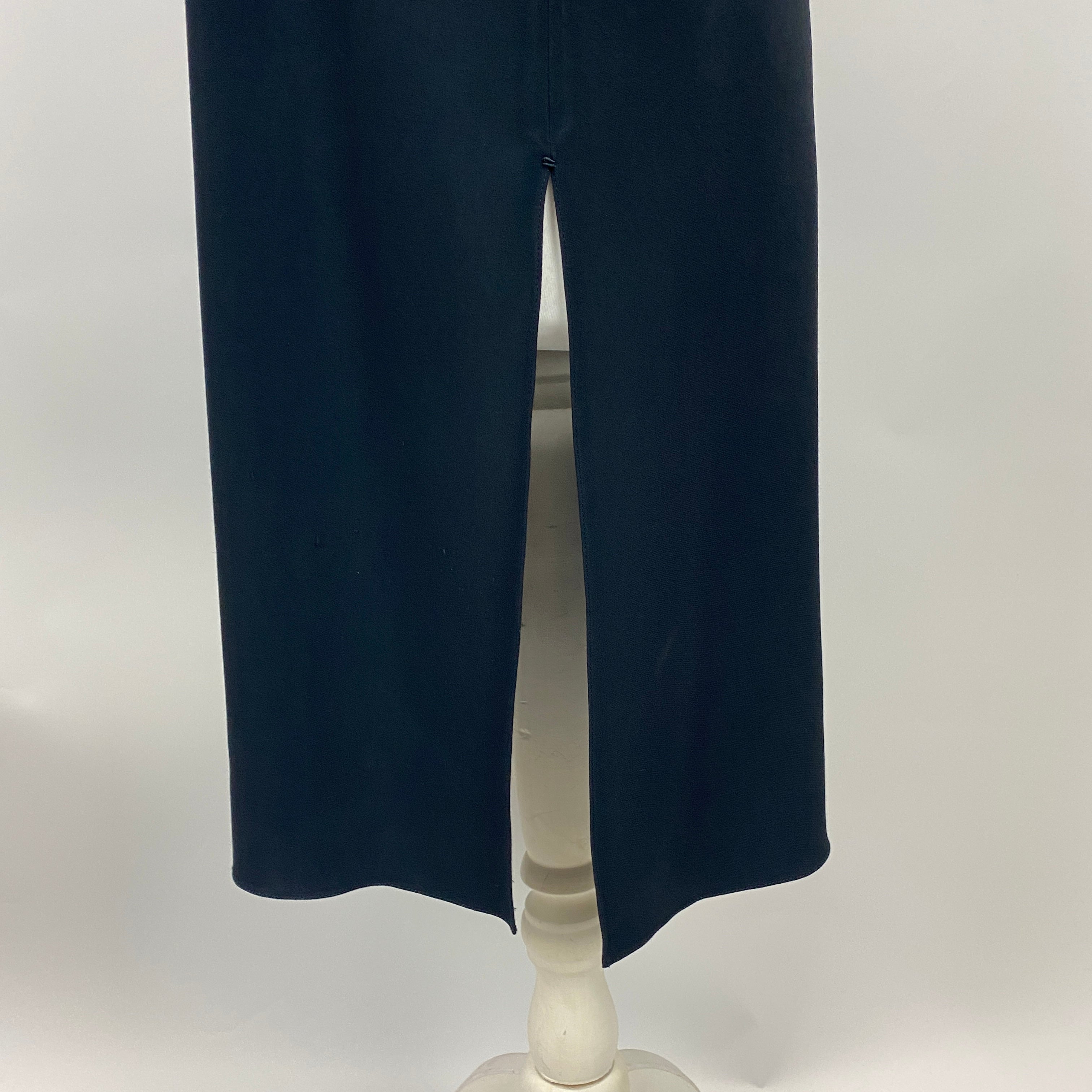 The Row Navy Crepe De Chine Longline Tunic Top M