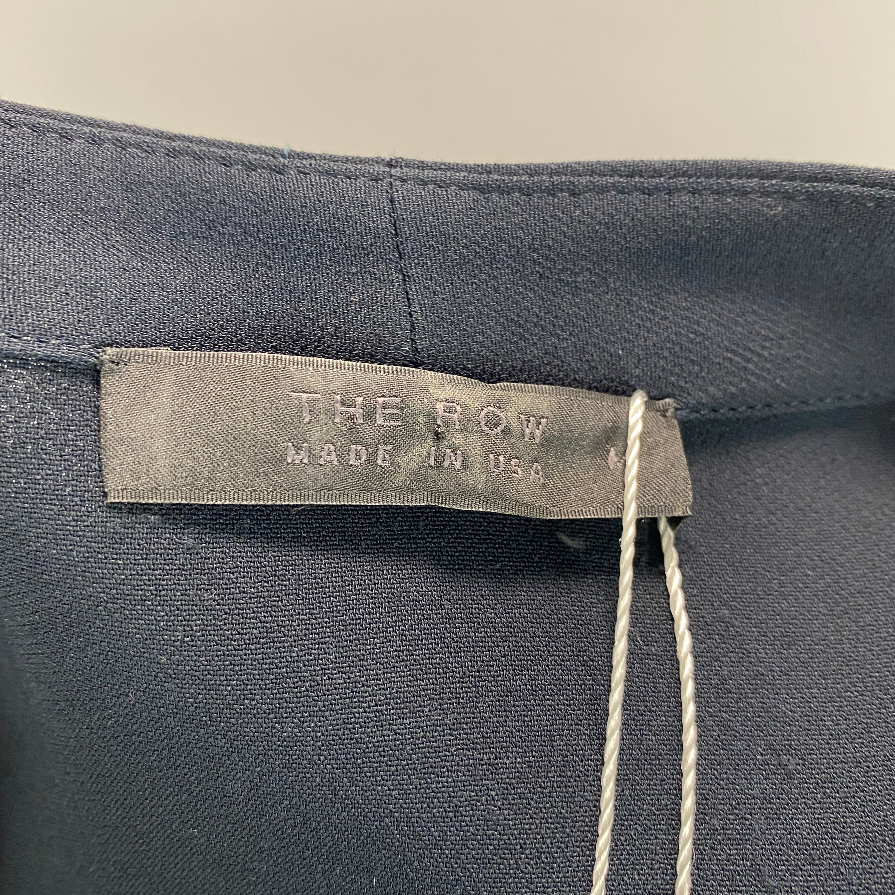 The Row Navy Crepe De Chine Longline Tunic Top M