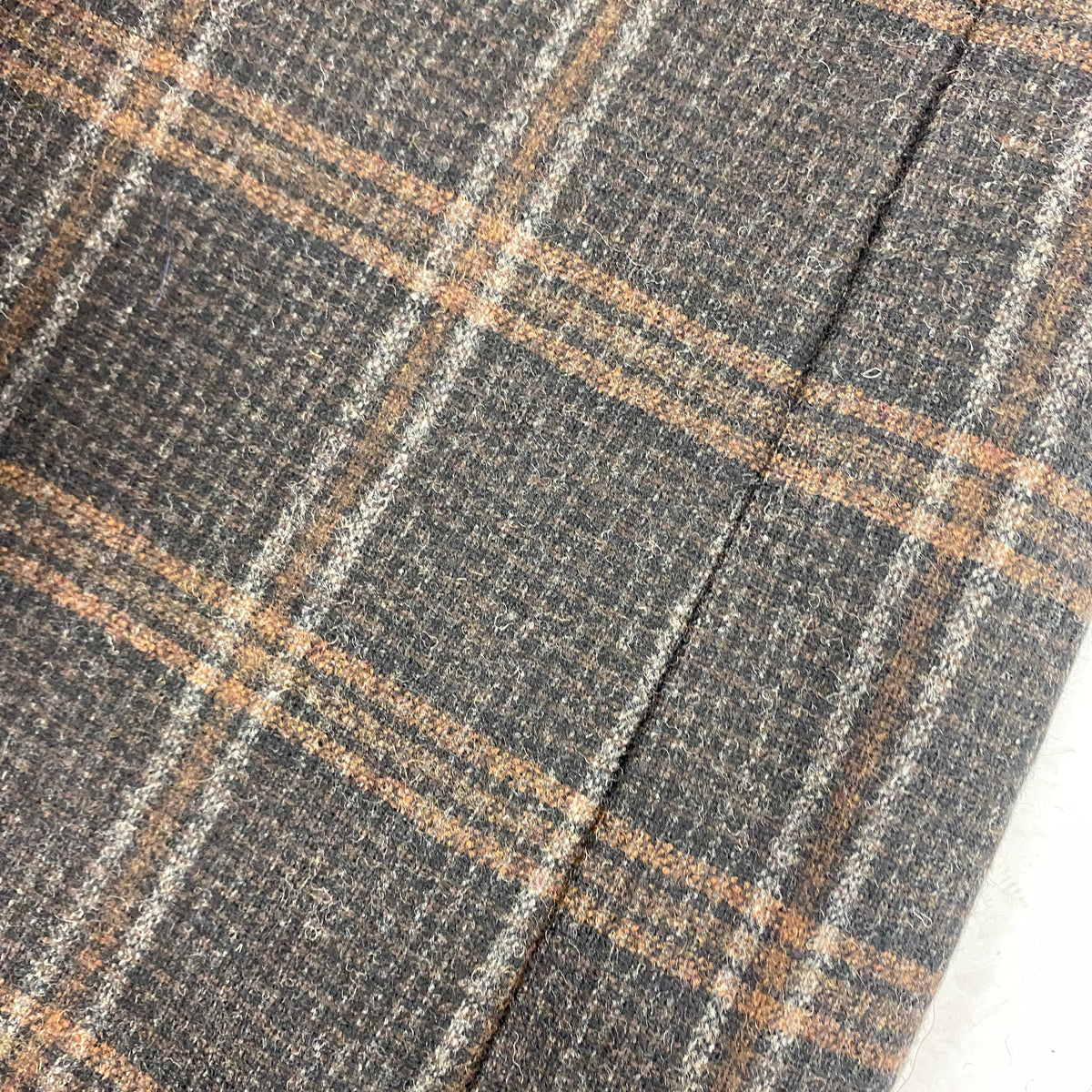 Sea New York New £365 Chocolate Check Wool Mix Trousers M