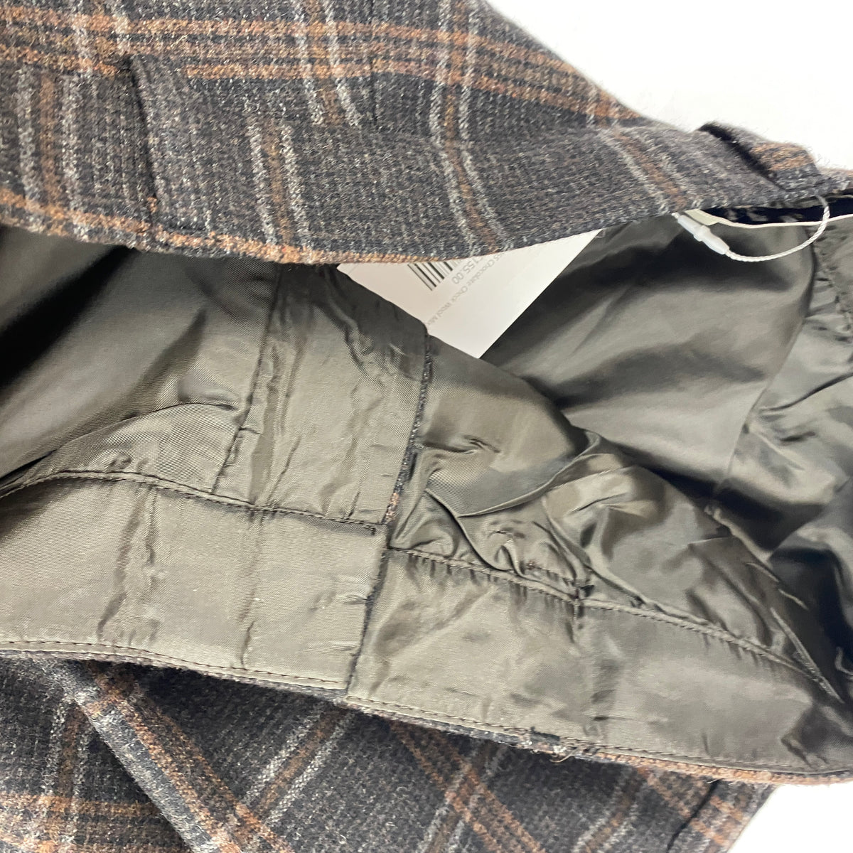 Sea New York New £365 Chocolate Check Wool Mix Trousers M