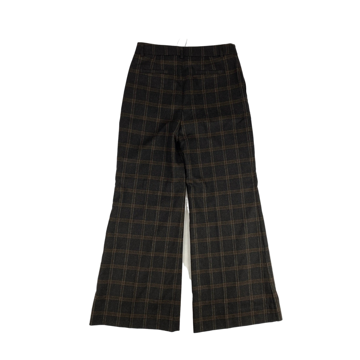 Sea New York New £365 Chocolate Check Wool Mix Trousers M