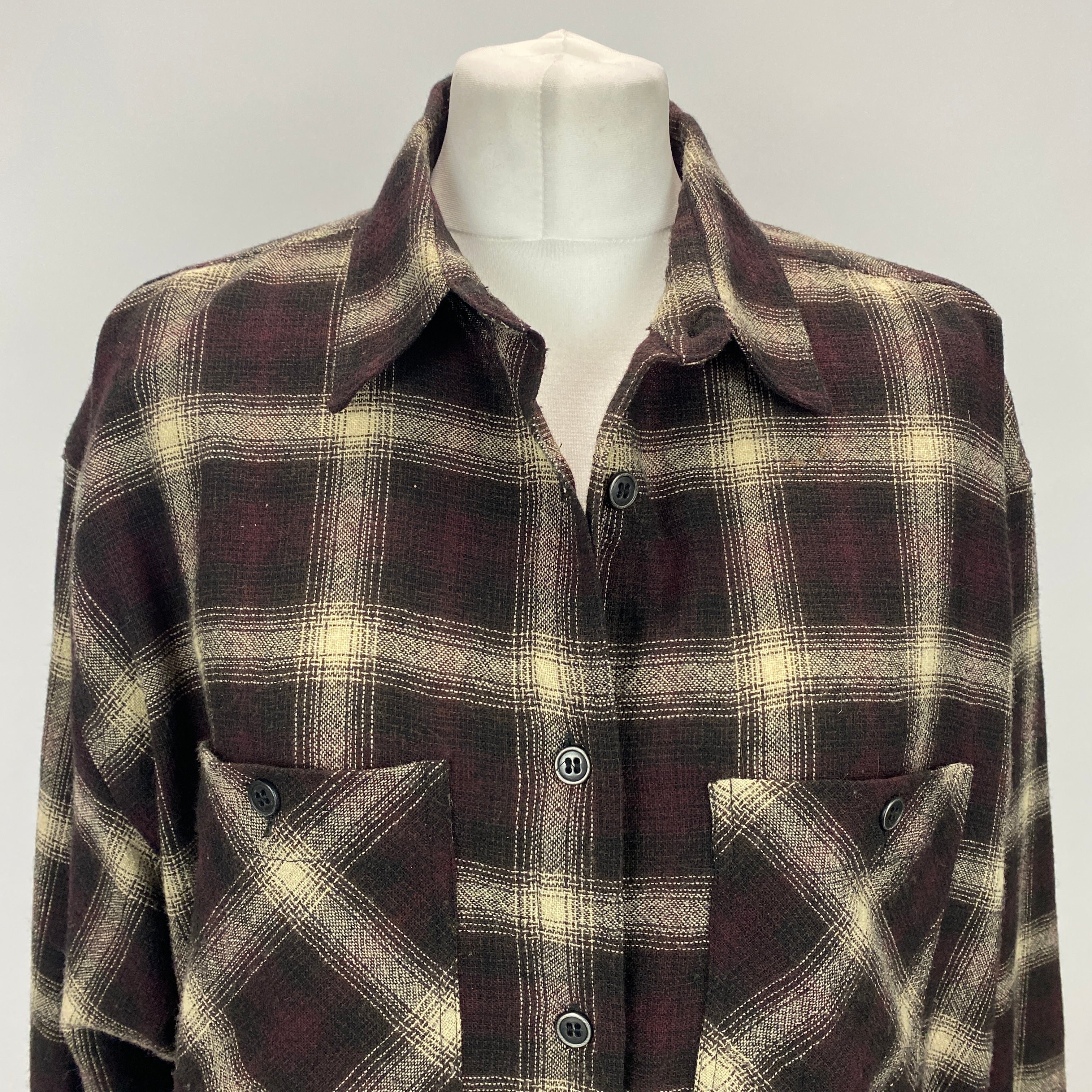 Isabel Marant Etoile Deep Chocolate Check Nockya Shirt L