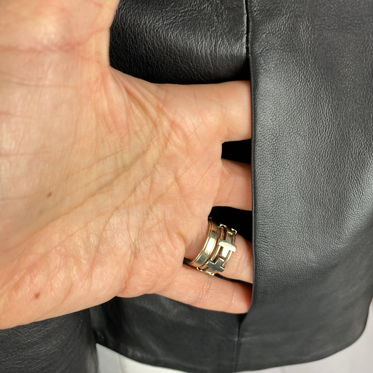 Sezane New £330 Black Lambskin Collarless Marlys Jacket S-M