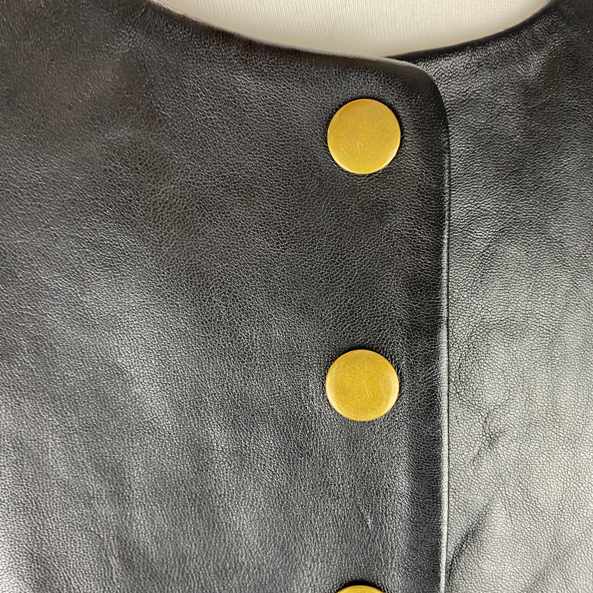 Sezane New £330 Black Lambskin Collarless Marlys Jacket S-M