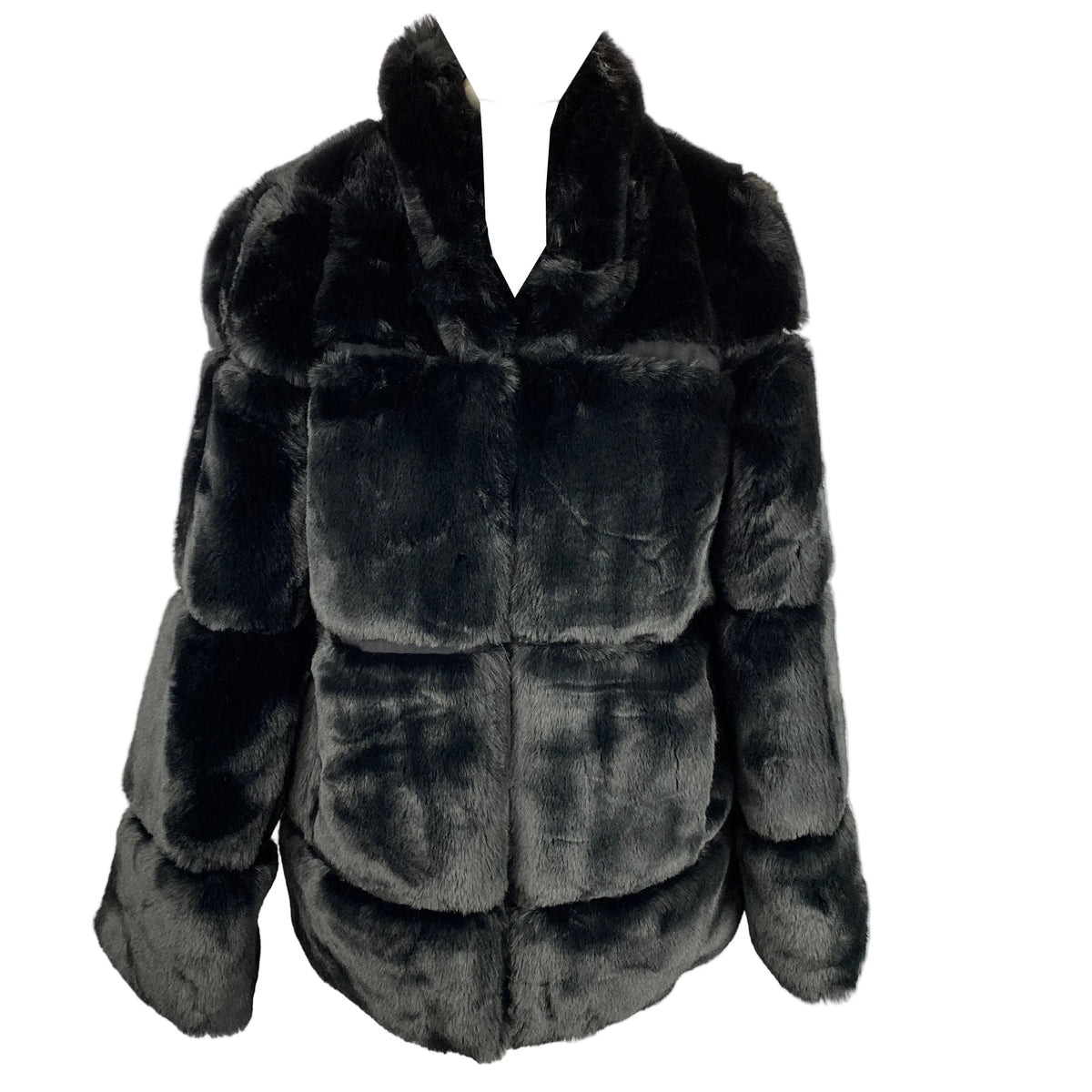 Apparis New £395 Black Faux Fur Jacket M