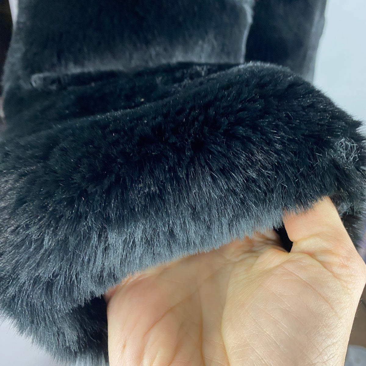 Apparis New £395 Black Faux Fur Jacket M