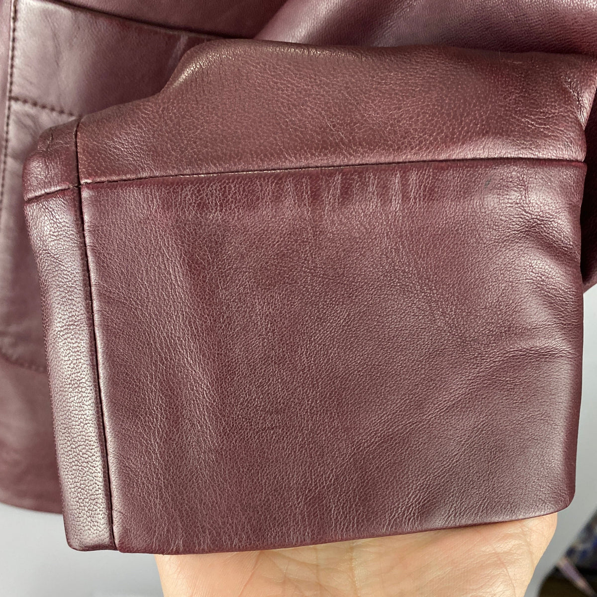 Sezane New £330 Burgundy Lambskin Swing Jacket S-M
