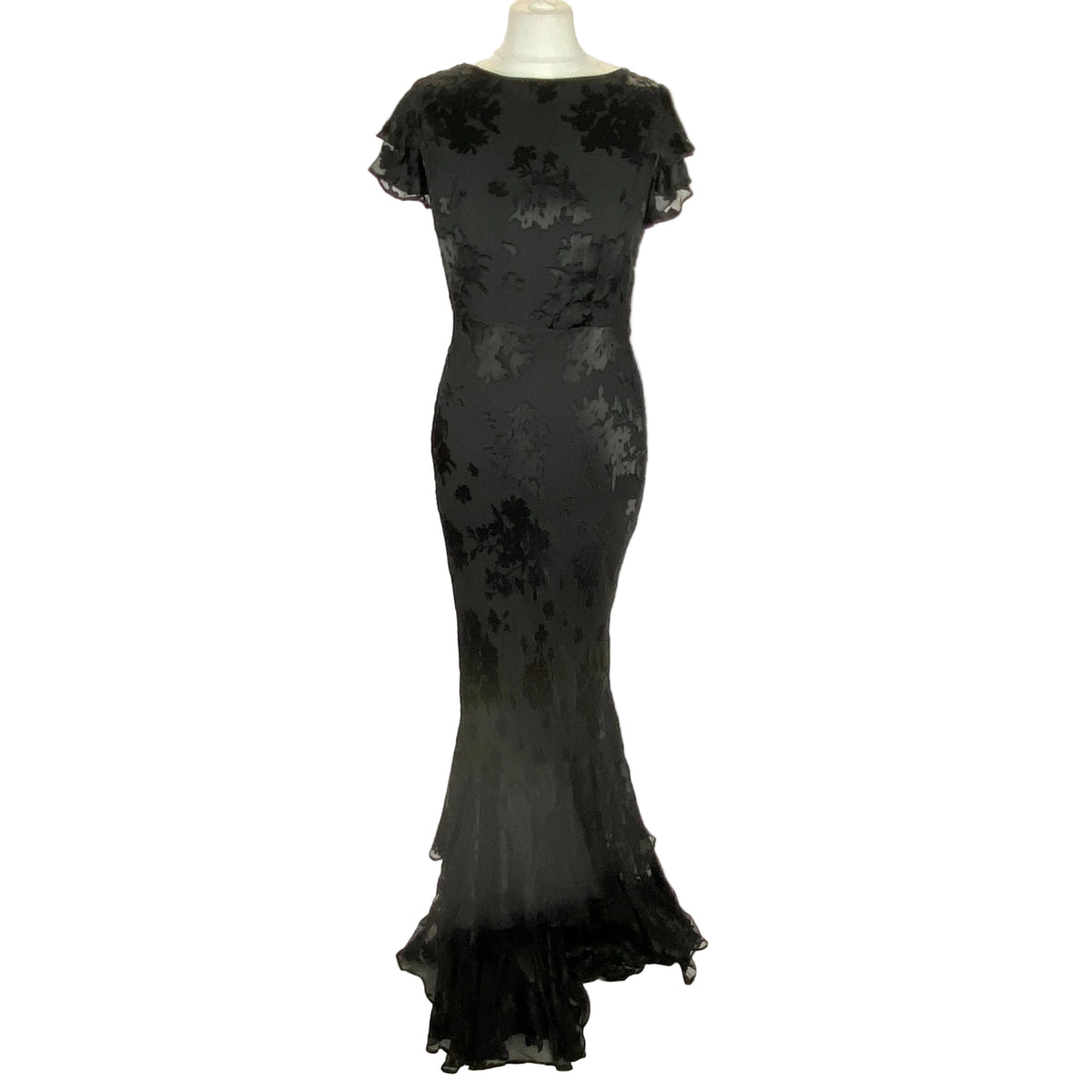 Rixo New £580 Black Devore Ordinia Maxi Dress M
