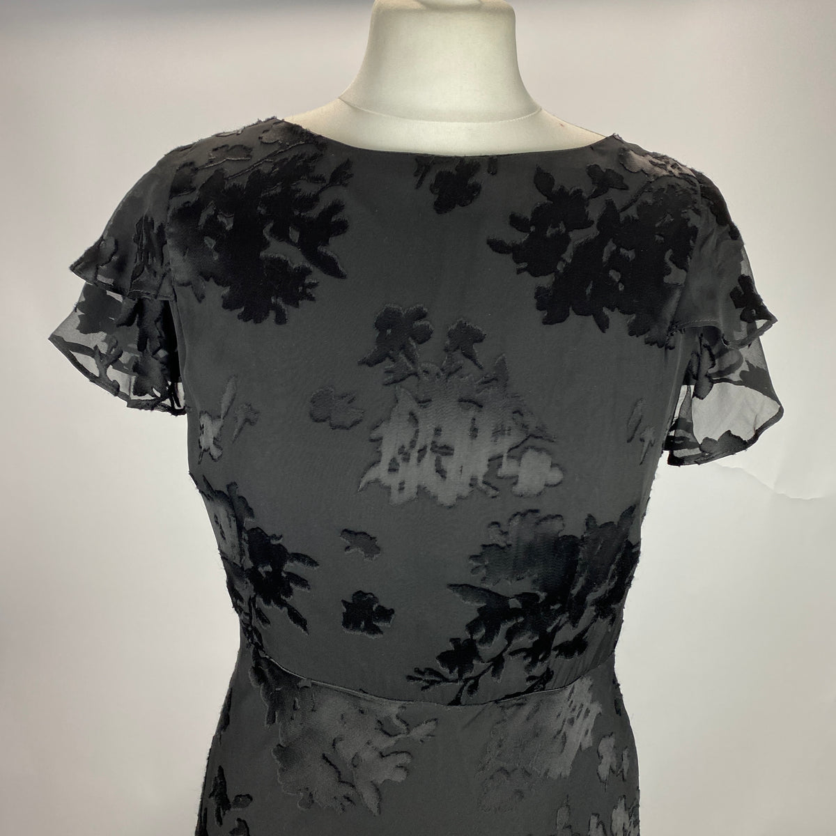 Rixo New £580 Black Devore Ordinia Maxi Dress M