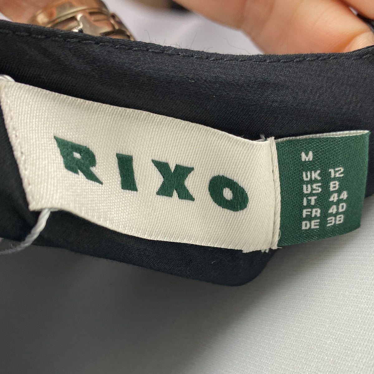 Rixo New £580 Black Devore Ordinia Maxi Dress M