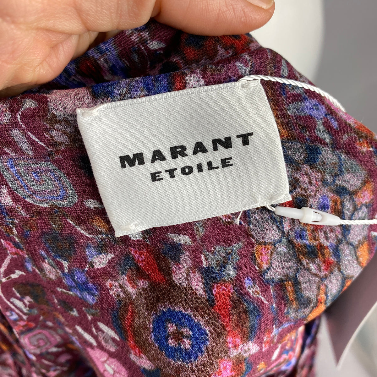 Isabel Marant Etoile Plum Chiffon Floral Blouse S