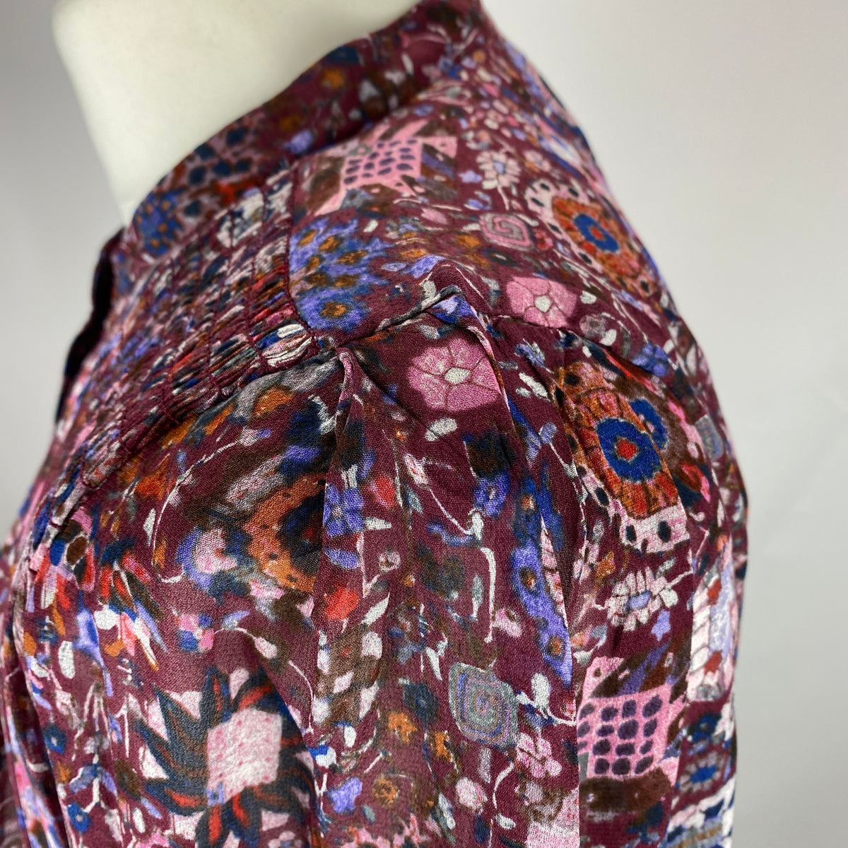 Isabel Marant Etoile Plum Chiffon Floral Blouse S