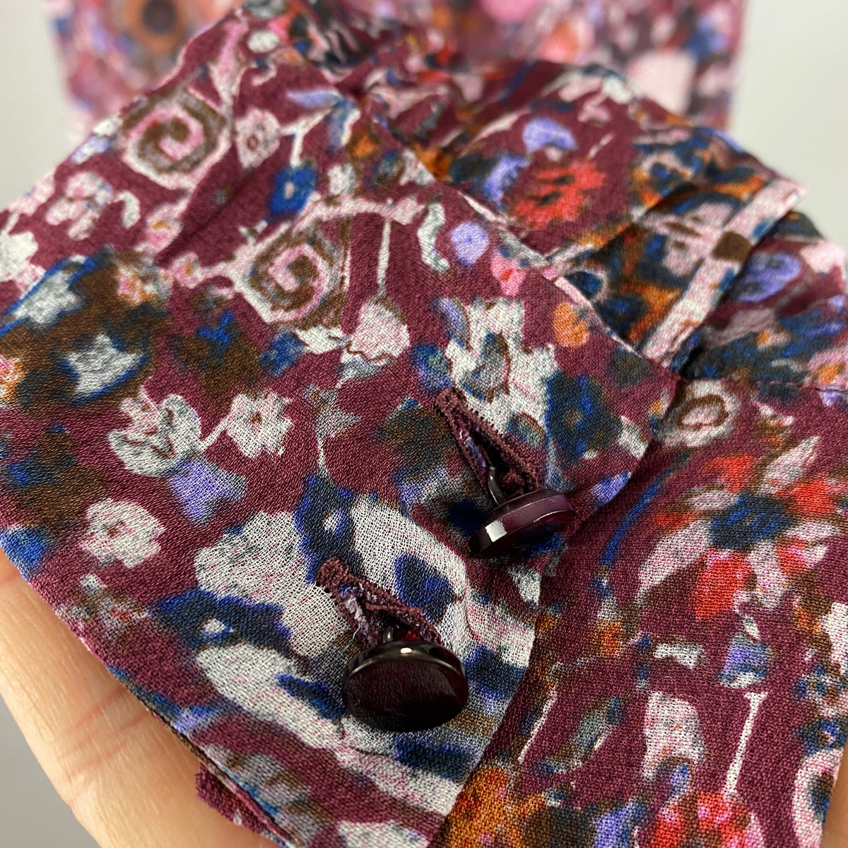 Isabel Marant Etoile Plum Chiffon Floral Blouse S