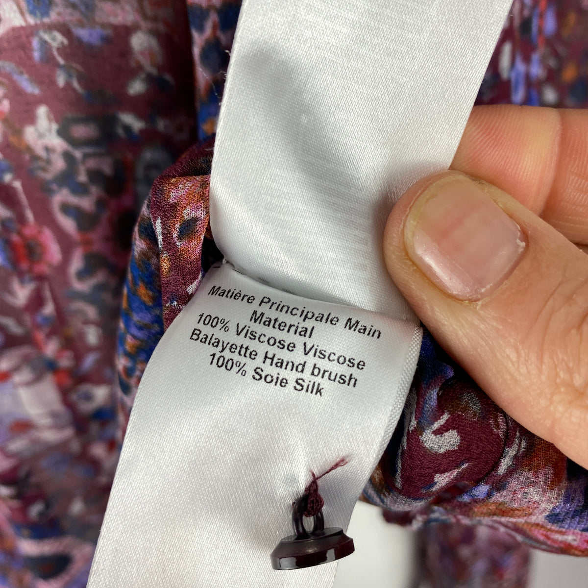 Isabel Marant Etoile Plum Chiffon Floral Blouse S